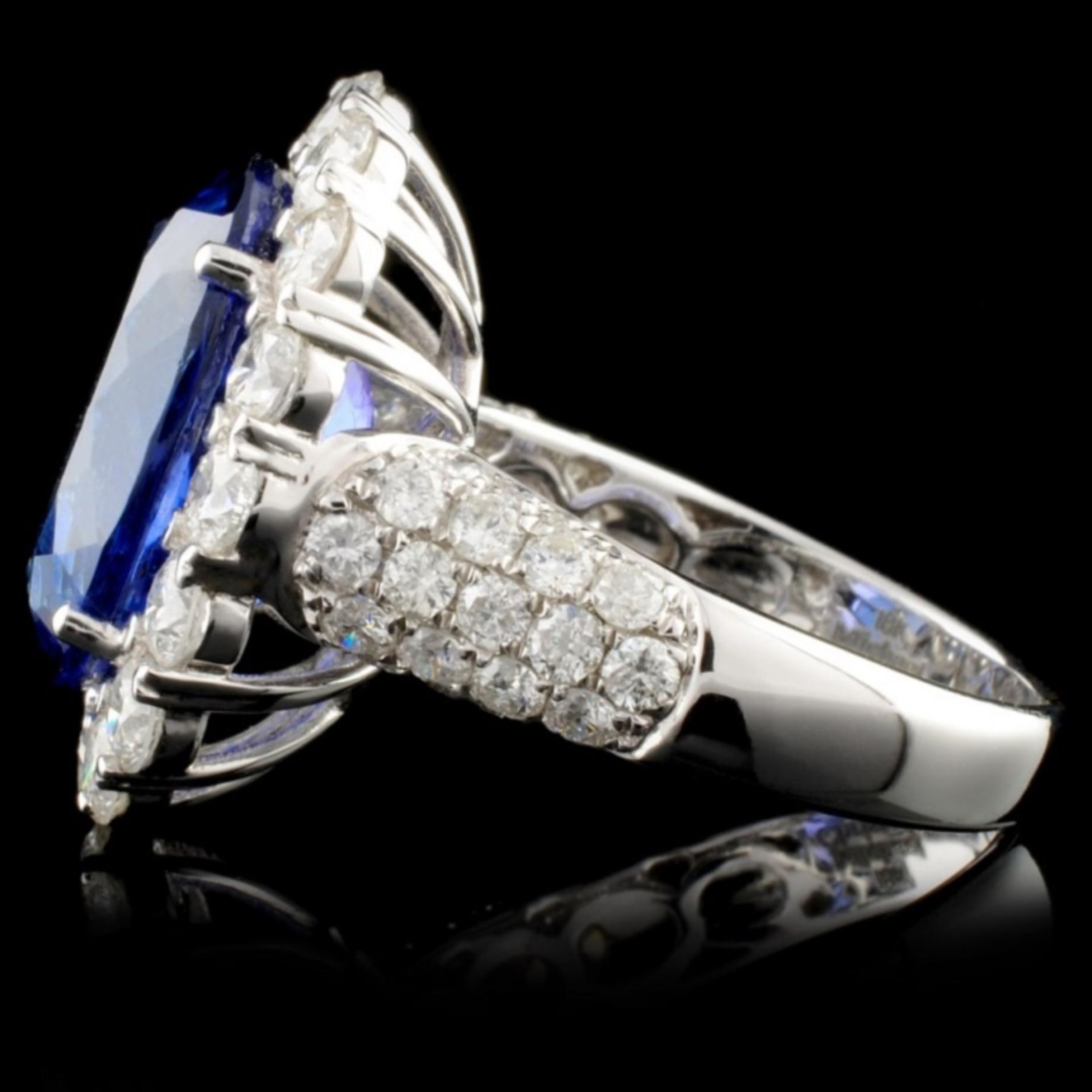 18K White Gold 8.16ct Tanzanite & 2.63ct Diamond R - Image 3 of 4