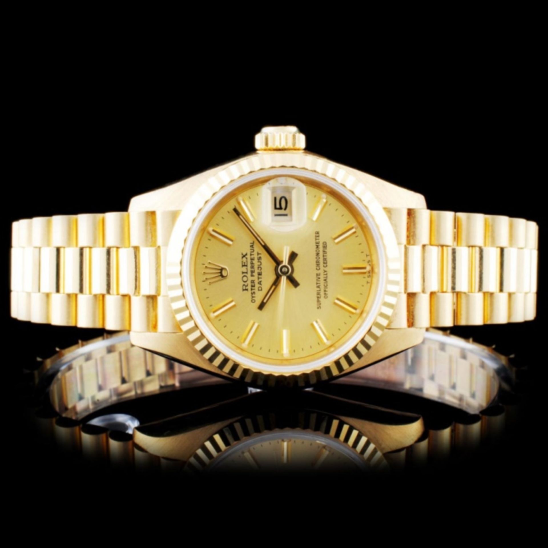 Rolex 18K Gold Presidential Ladies Wristwatch