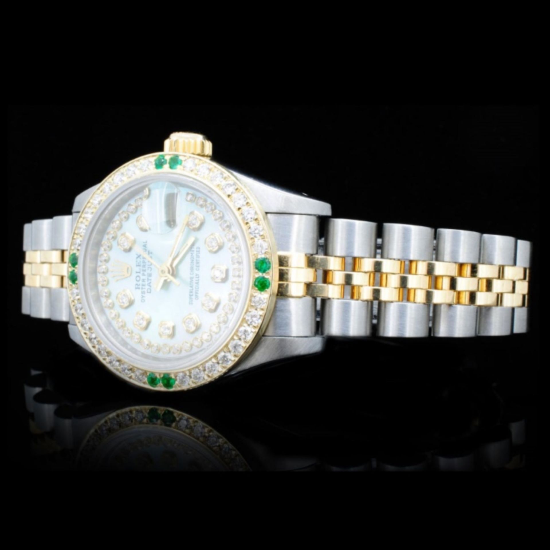 Rolex YG/SS DateJust Diamond Ladies Watch - Image 3 of 6