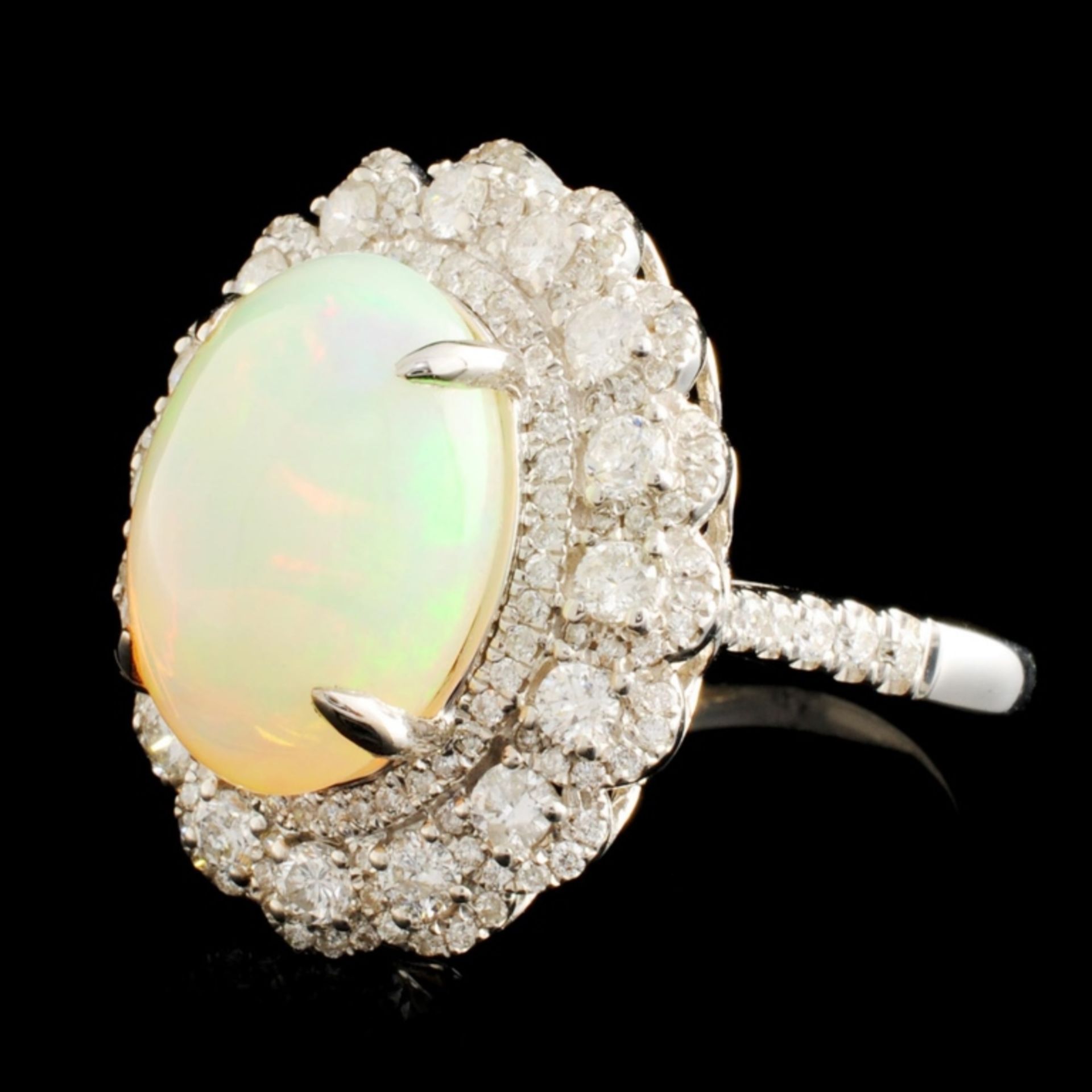 14K Gold 4.44ct Opal & 1.14ctw Diamond Ring - Image 2 of 5