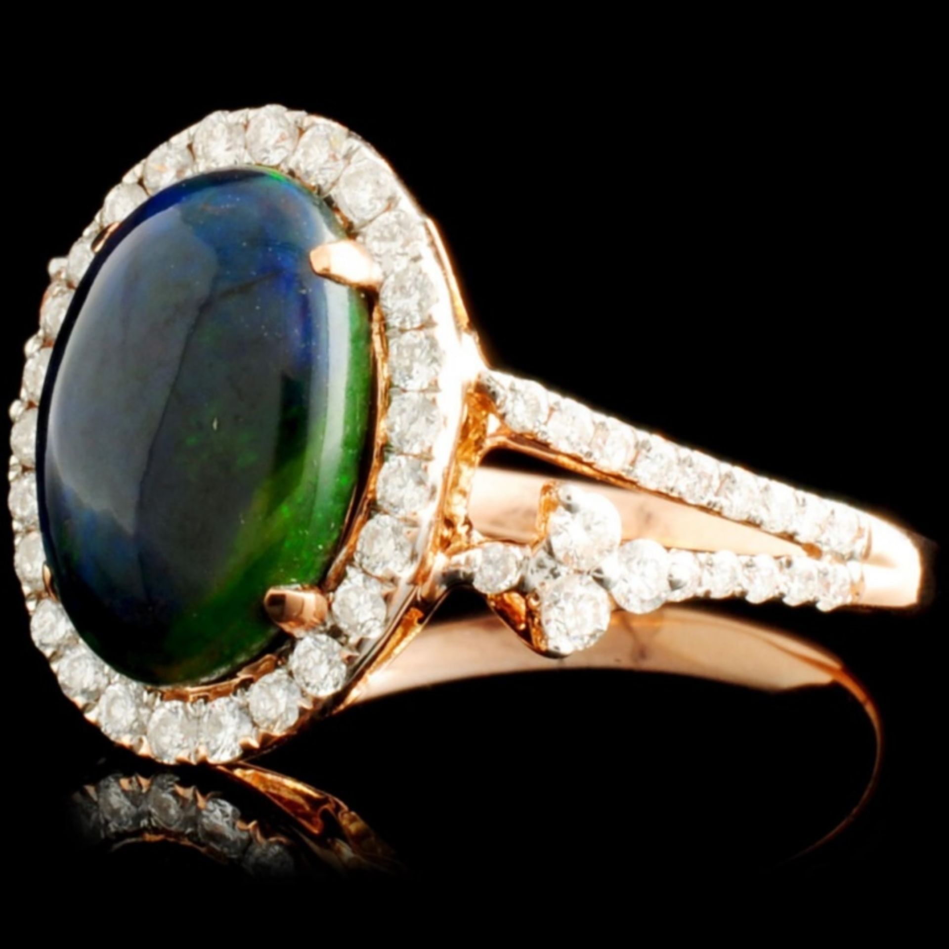 14K Gold 2.00ct Opal & 0.55ctw Diamond Ring - Image 2 of 5