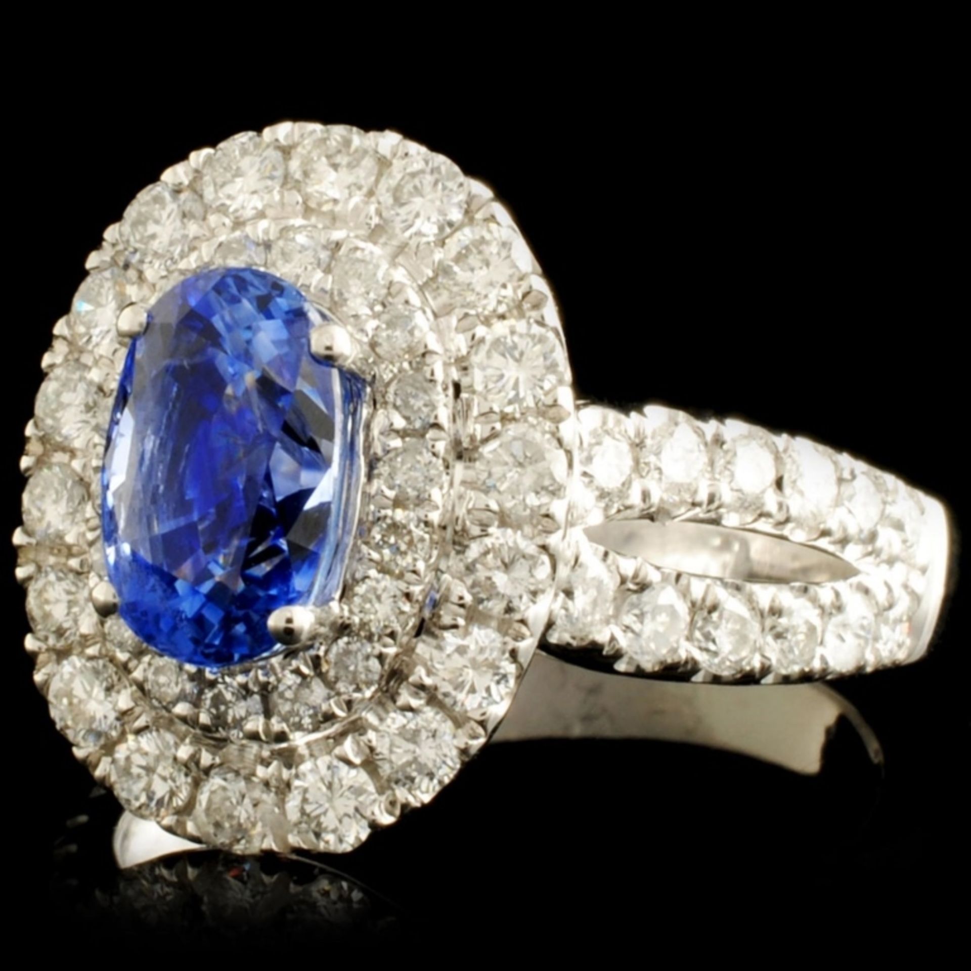 18K Gold 1.99ct Sapphire & 1.16ctw Diamond Ring - Image 2 of 5