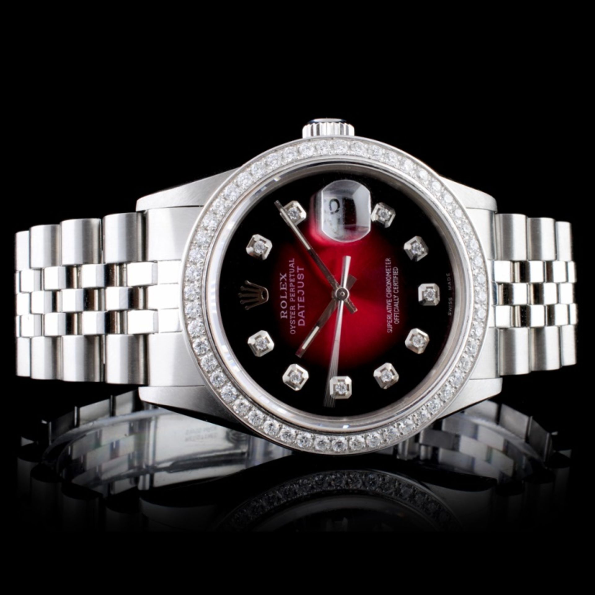 Rolex SS DateJust Diamond 36mm Wristwatch - Image 2 of 6