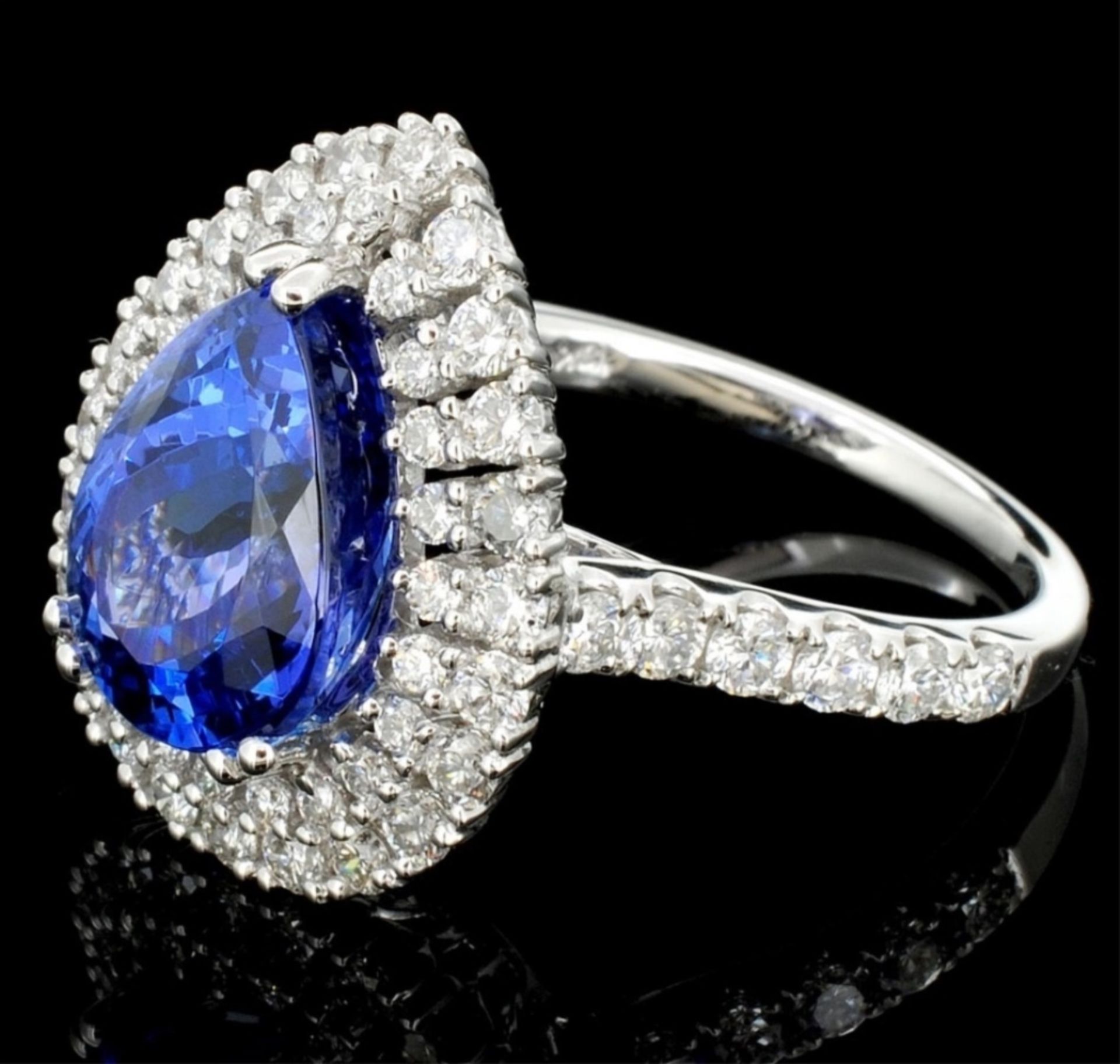 18K White Gold 3.97ct Tanzanite & 1.12ct Diamond R - Image 2 of 4