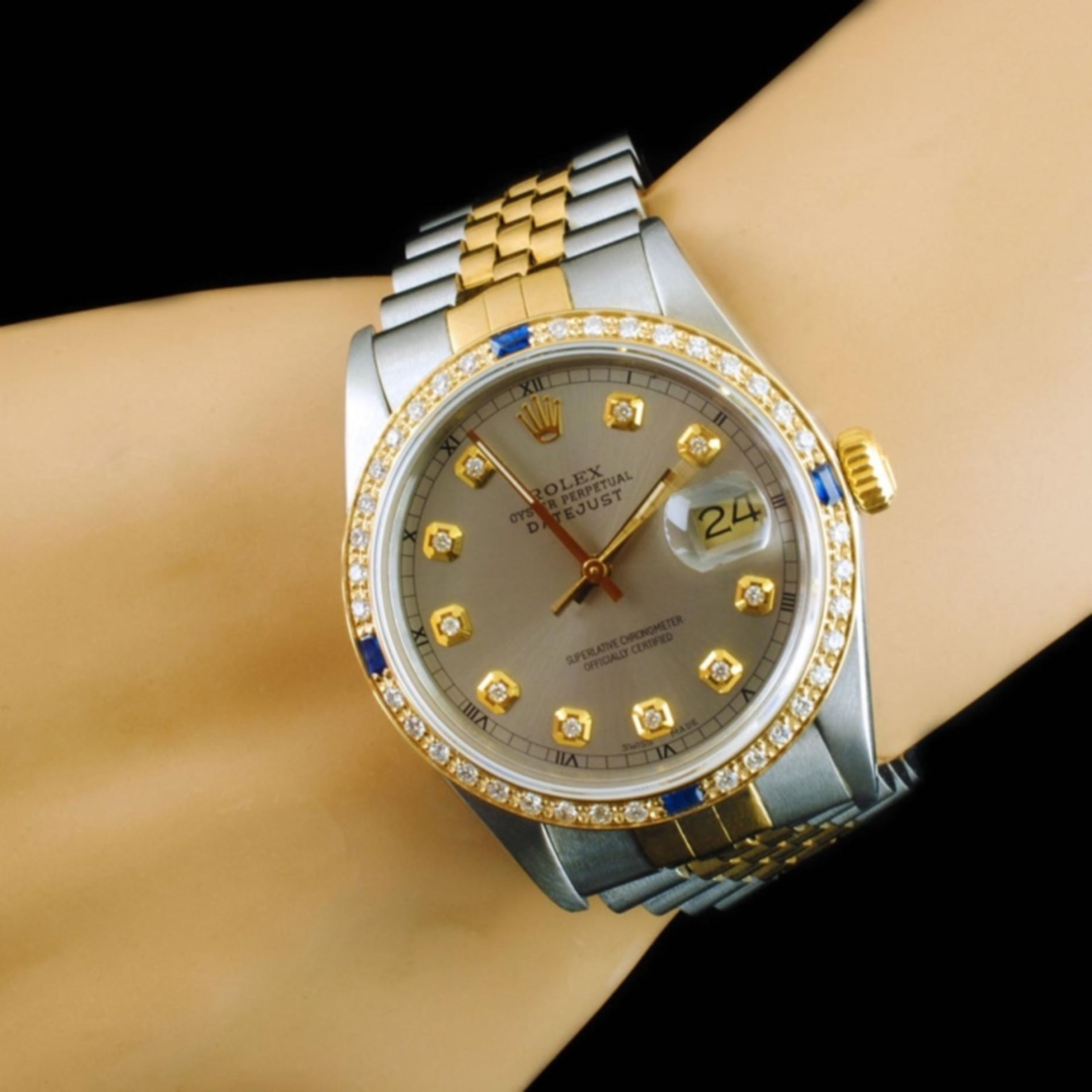 Rolex DateJust YG/SS Diamond 36mm Wristwatch - Image 2 of 6
