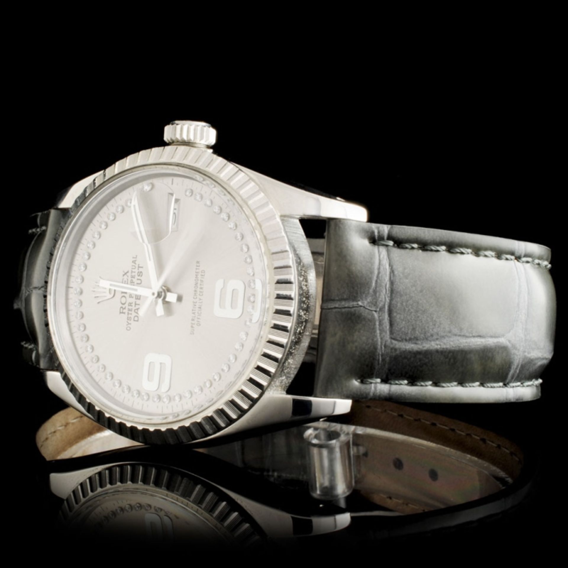 Rolex SS DateJust Diamond 36MM Wristwatch - Image 2 of 7