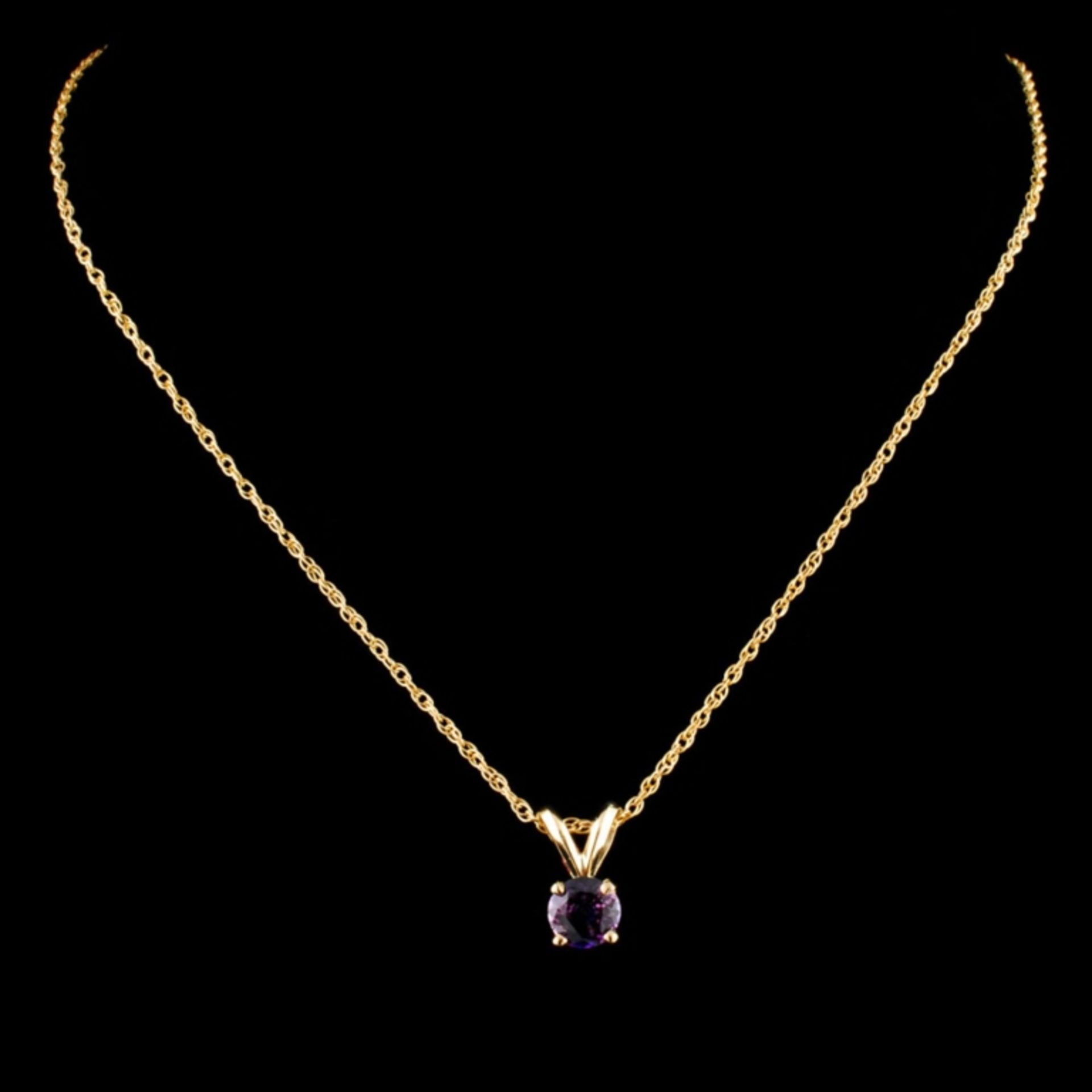 14K Gold 0.50ctw Sapphire Pendant - Image 2 of 4