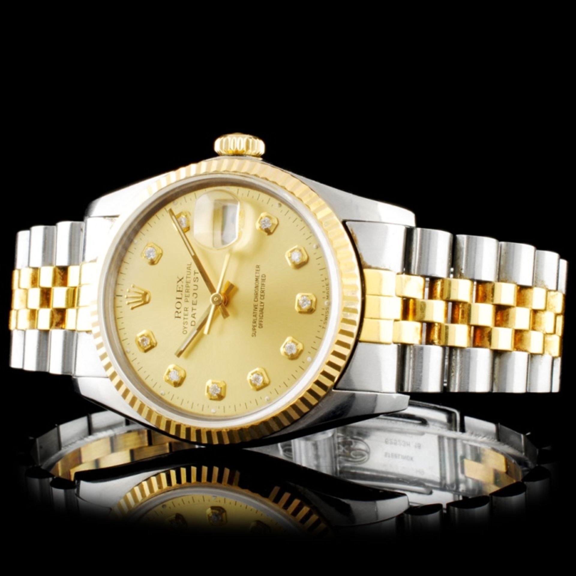Rolex DateJust YG/SS Diamond 36mm Wristwatch - Image 2 of 7
