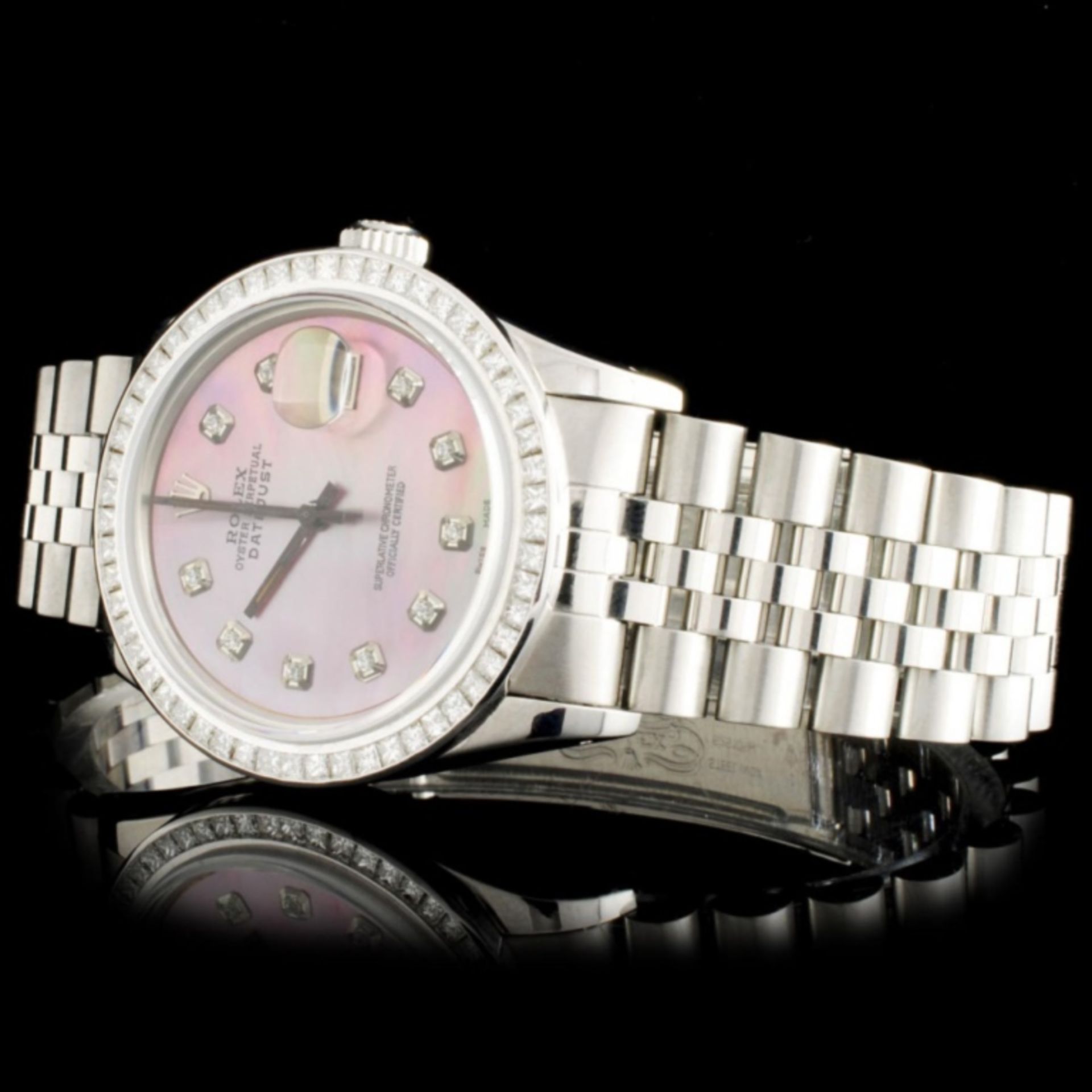 Rolex SS DateJust 3.00ct Diamond 36MM Wristwatch - Image 2 of 5