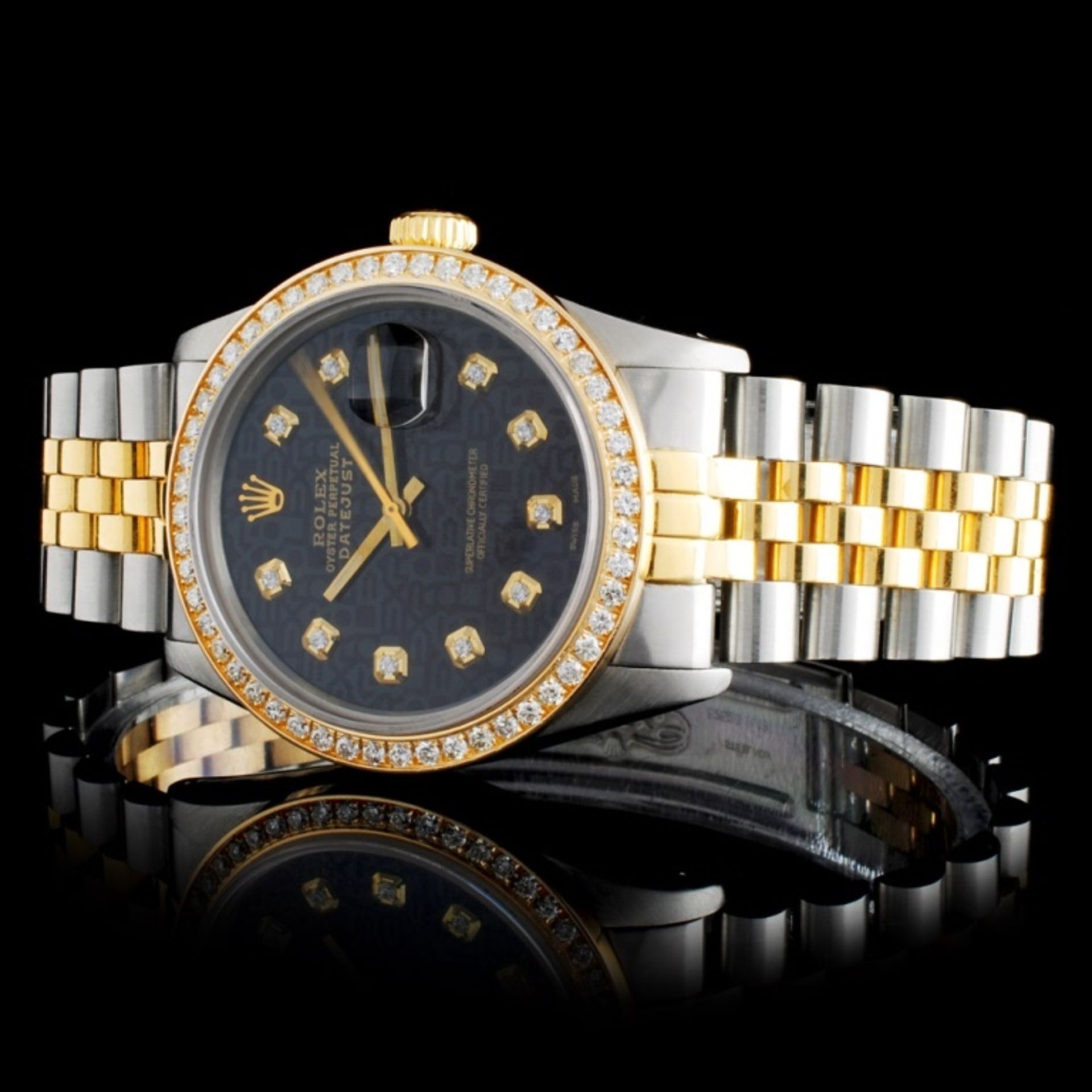 Rolex YG/SS DateJust Diamond 36MM Watch - Image 2 of 5