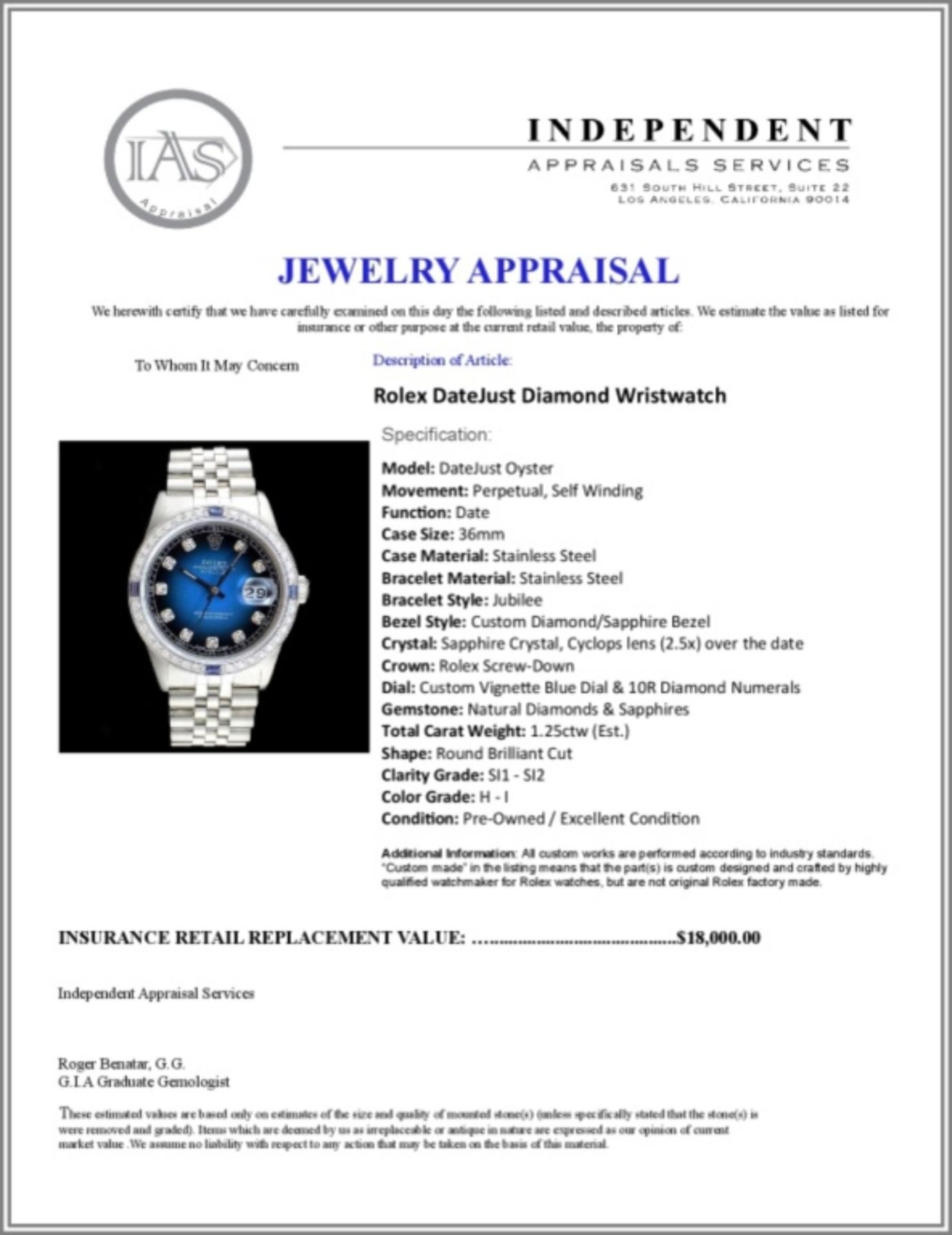 Rolex DateJust Diamond 36mm Wristwatch - Image 5 of 5