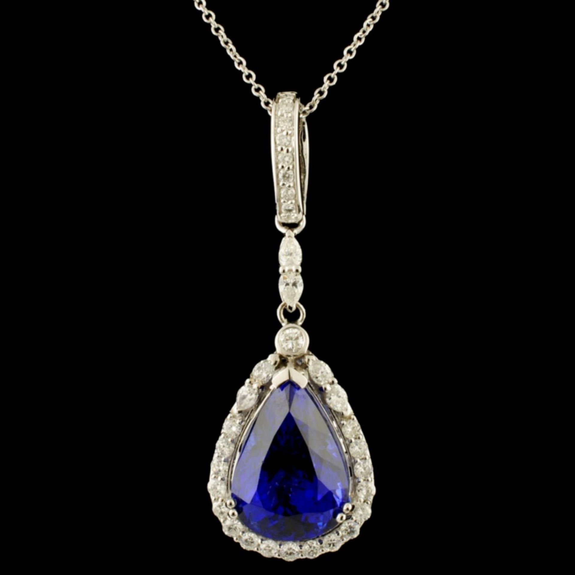 18K Gold 11.41ct Tanzanite & 1.02ctw Diamond Penda