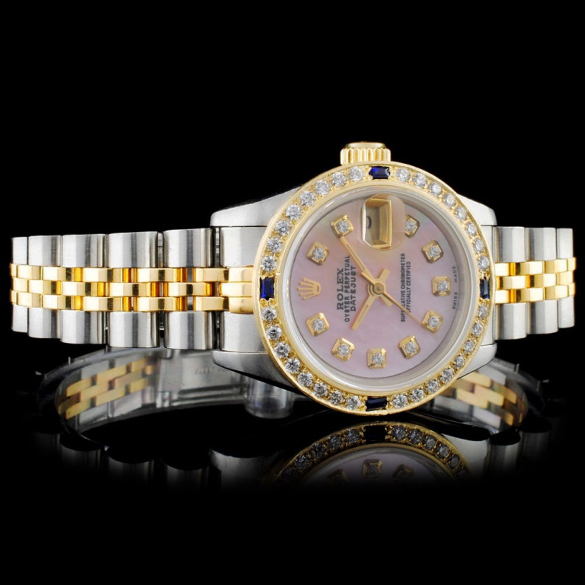 Rolex YG/SS DateJust Diamond Ladies Wristwa - Image 2 of 5