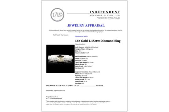 14K Gold 1.15ctw Diamond Ring - Image 4 of 4