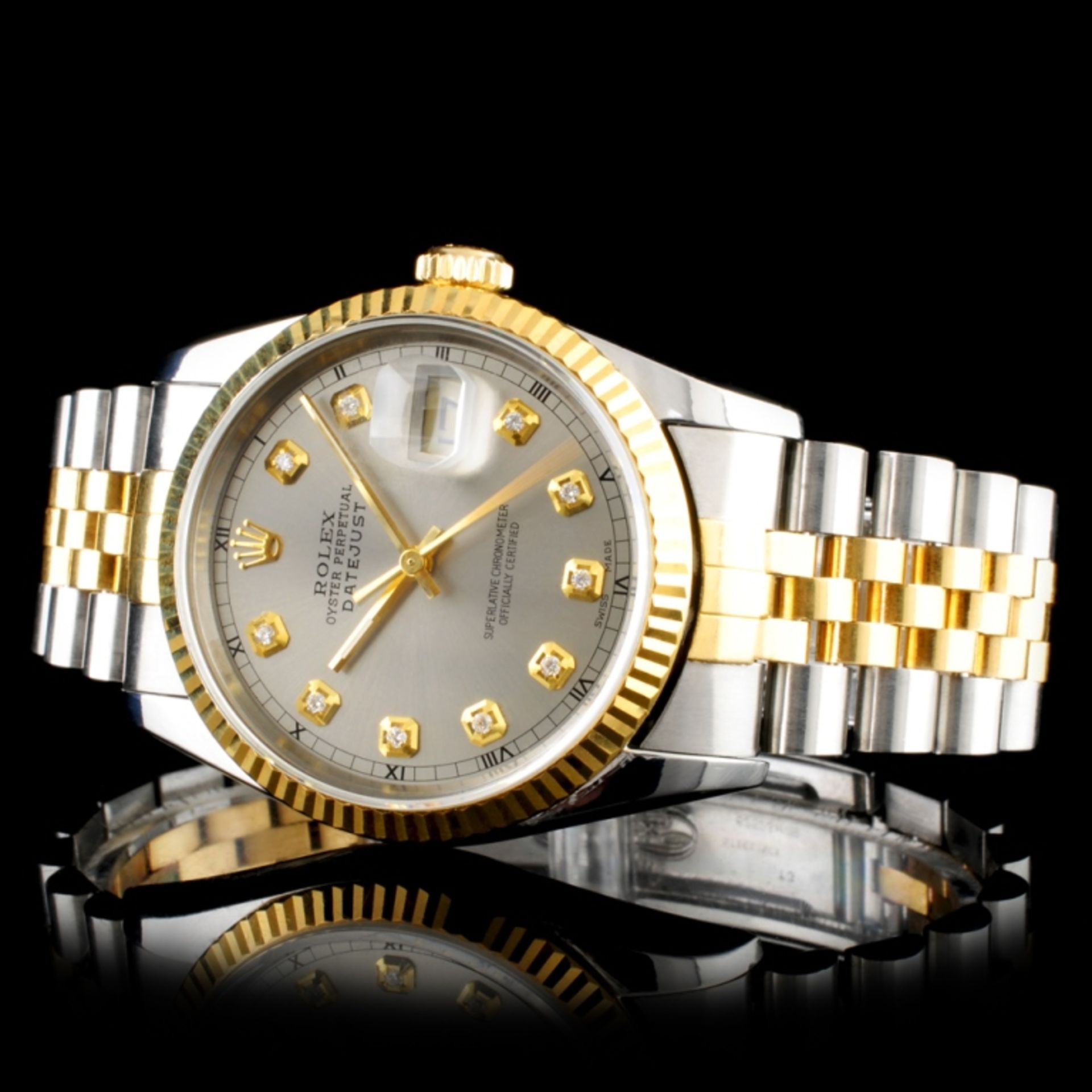 Rolex DateJust YG/SS Diamond 36MM Wristwatch - Image 2 of 5