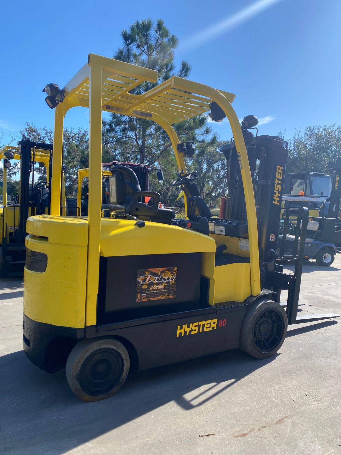 2014 HYSTER E80XN ELECTRIC FORKLIFT, 8,000 LB CAPACITY, TILT, SIDE SHIFT, 36V - Image 4 of 8