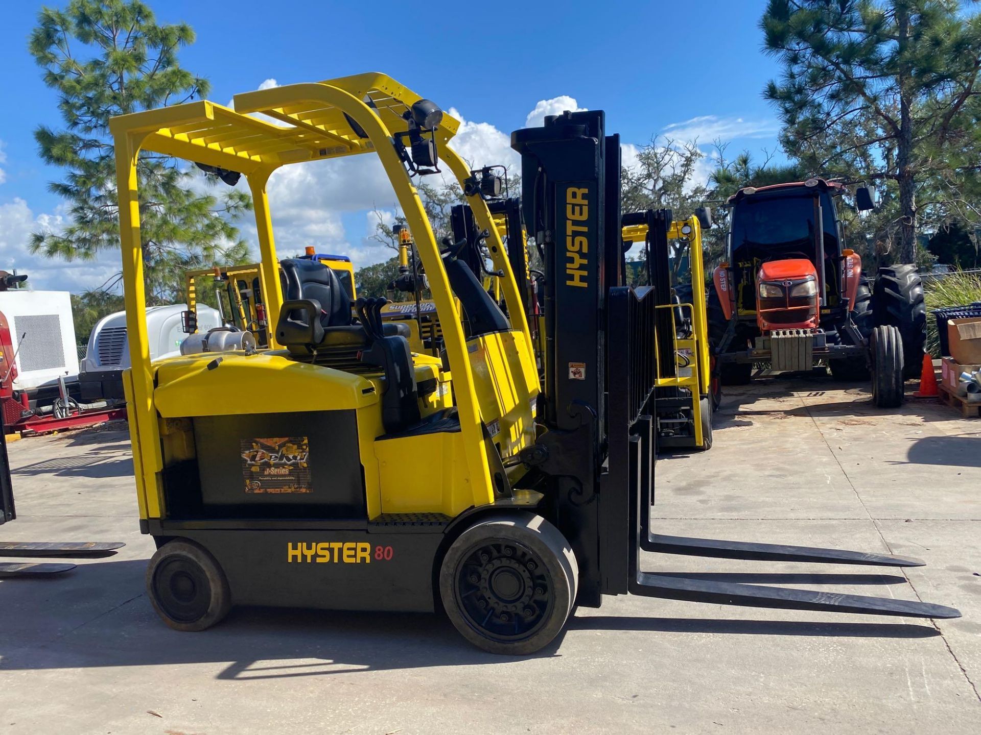 2014 HYSTER E80XN ELECTRIC FORKLIFT, 8,000 LB CAPACITY, TILT, SIDE SHIFT, 36V - Image 5 of 8