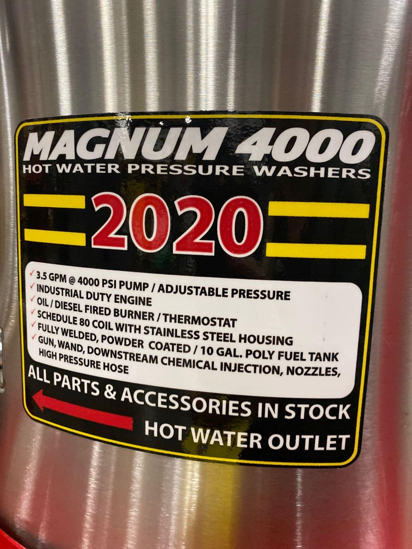 UNUSED 2020 MAGNUM 4000 HEATED PRESSURE WASHER, 4,000 PSI - Image 7 of 7