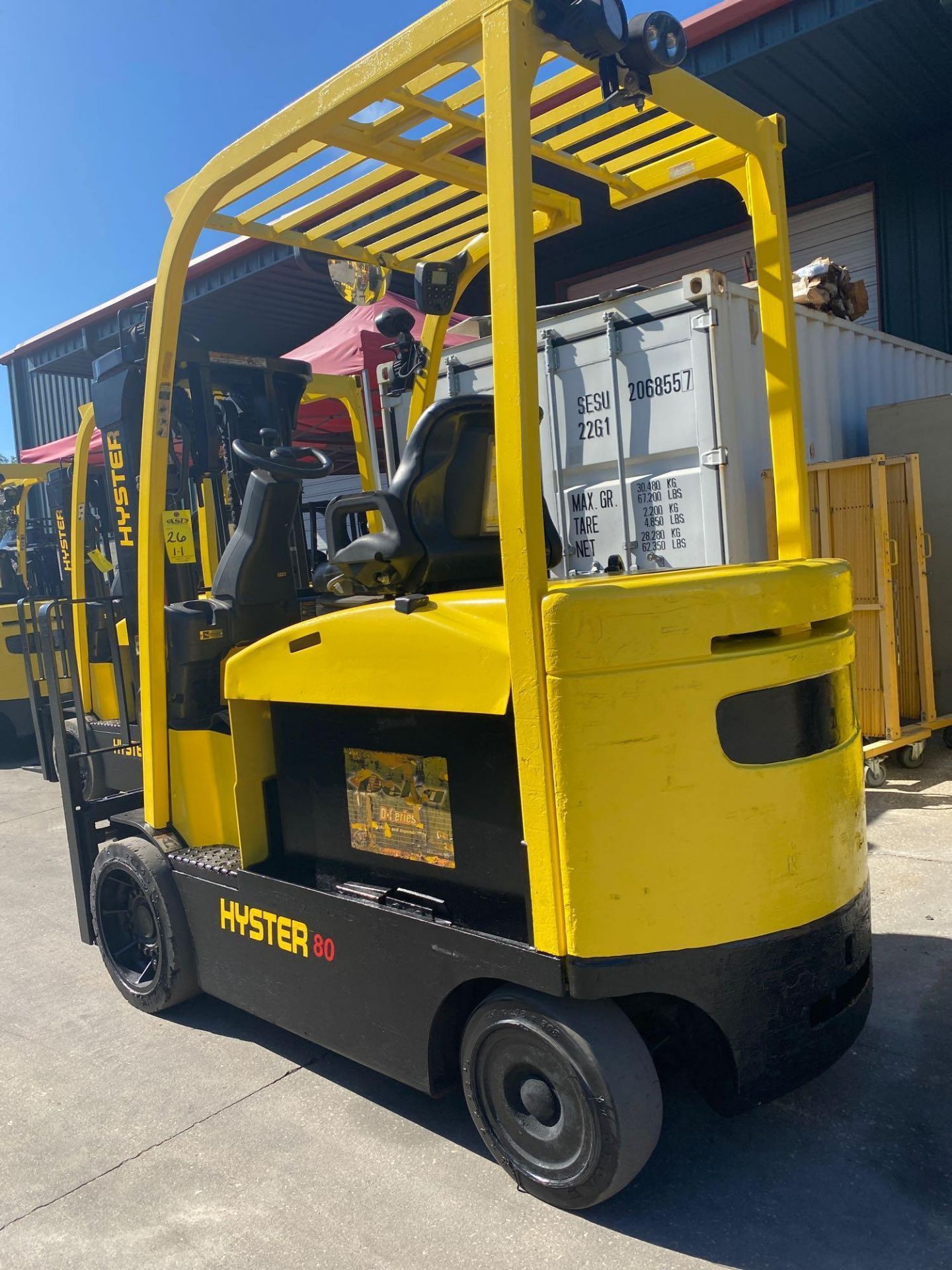 2014 HYSTER E80XN ELECTRIC FORKLIFT, 8,000 LB CAPACITY, TILT, SIDE SHIFT, 36V - Image 6 of 8