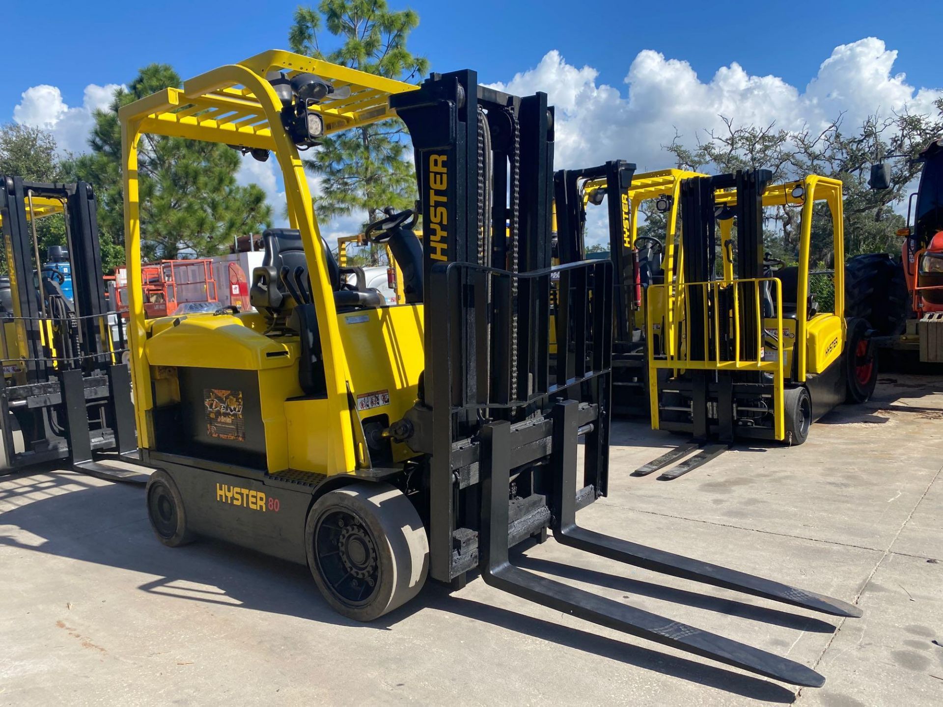 2014 HYSTER E80XN ELECTRIC FORKLIFT, 8,000 LB CAPACITY, TILT, SIDE SHIFT, 36V - Image 6 of 8