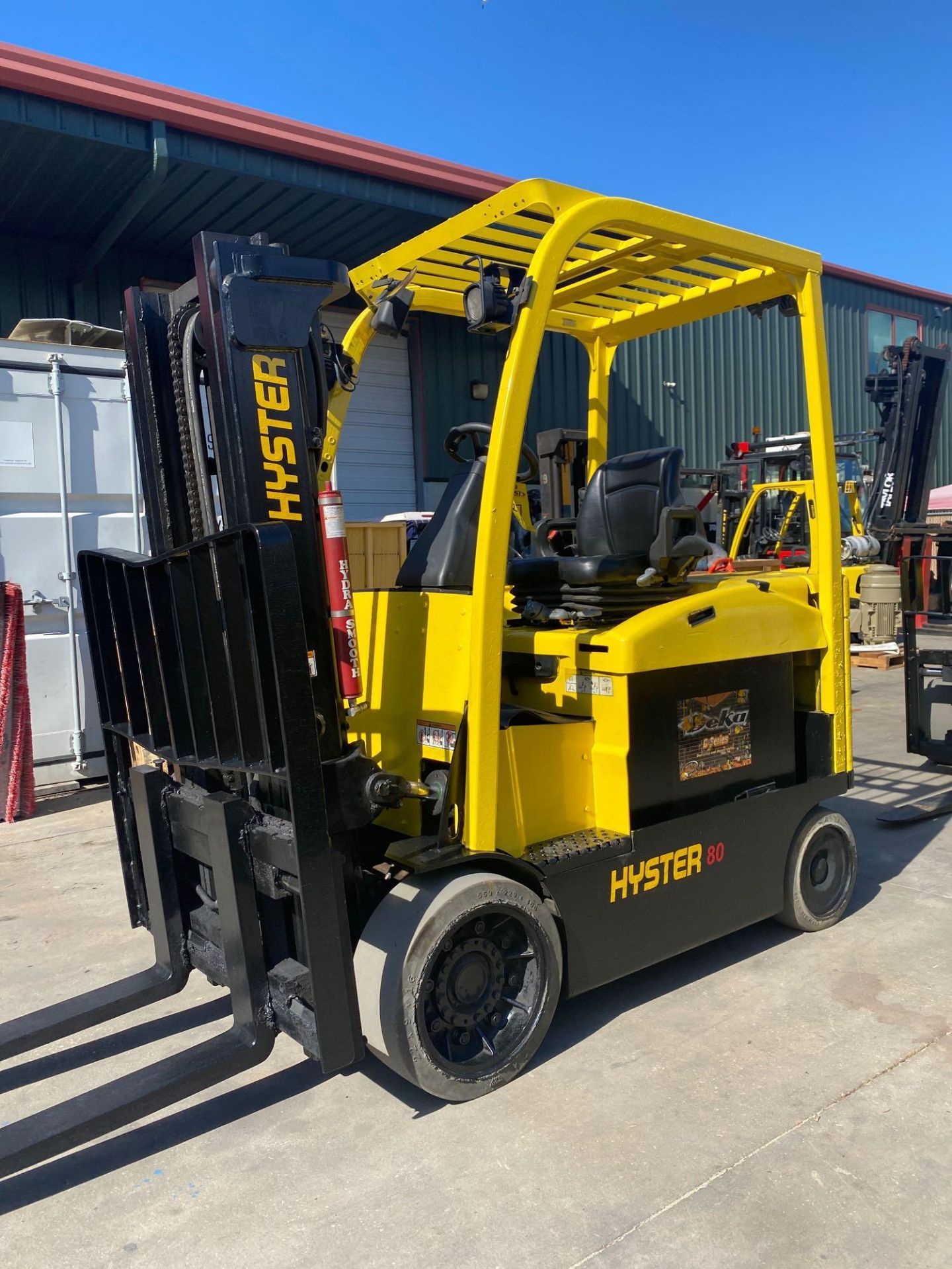 2014 HYSTER E80XN ELECTRIC FORKLIFT, 8,000 LB CAPACITY, TILT, SIDE SHIFT, 36V