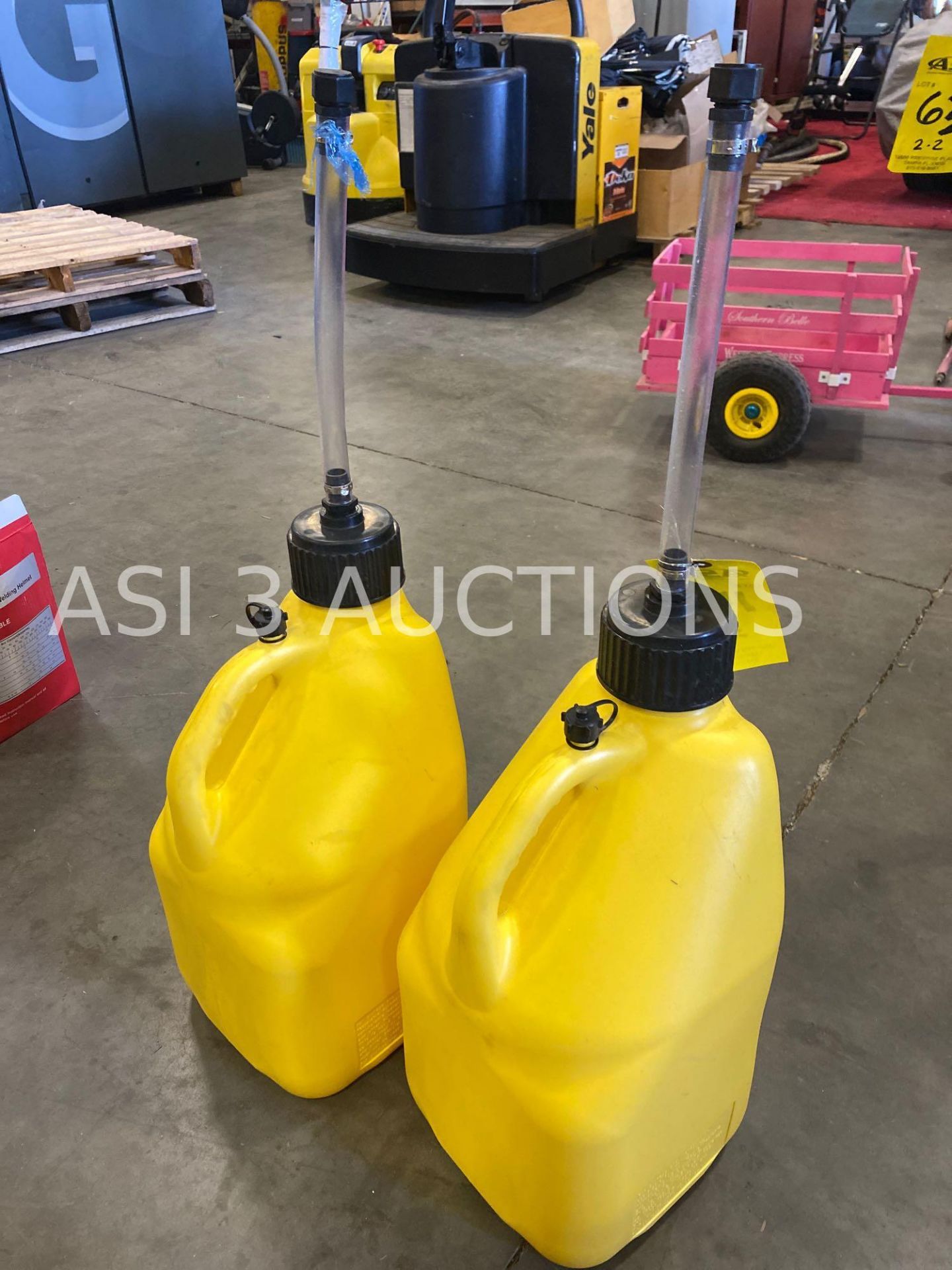 TWO UNUSED 5 GALLON FUEL TANKS