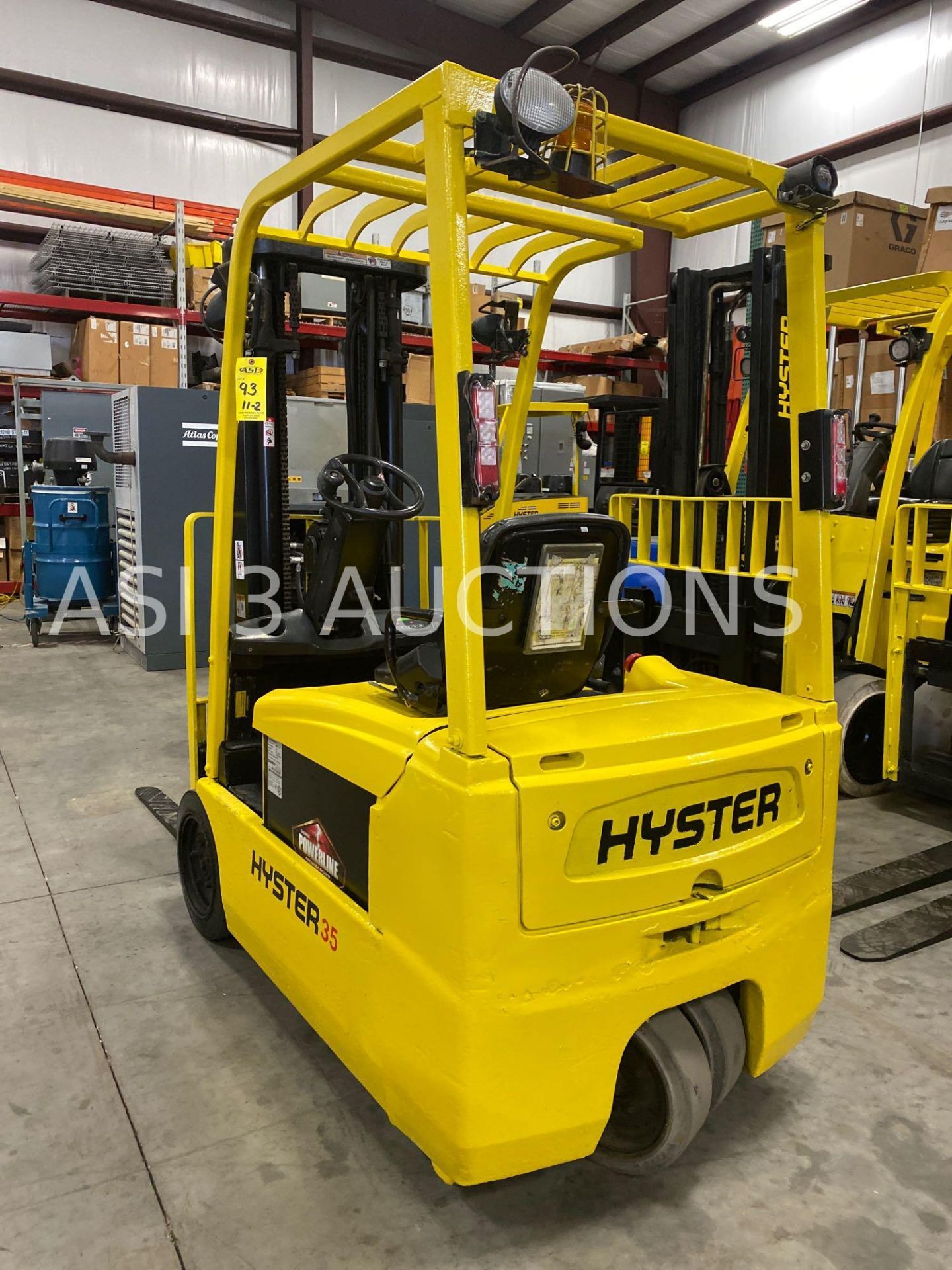 HYSTER J35ZT ELECTRIC FORKLIFT, 3,500 LB CAPACITY, TILT, SIDE SHIFT, 36V, RUNS AND OPERATES - Image 5 of 10