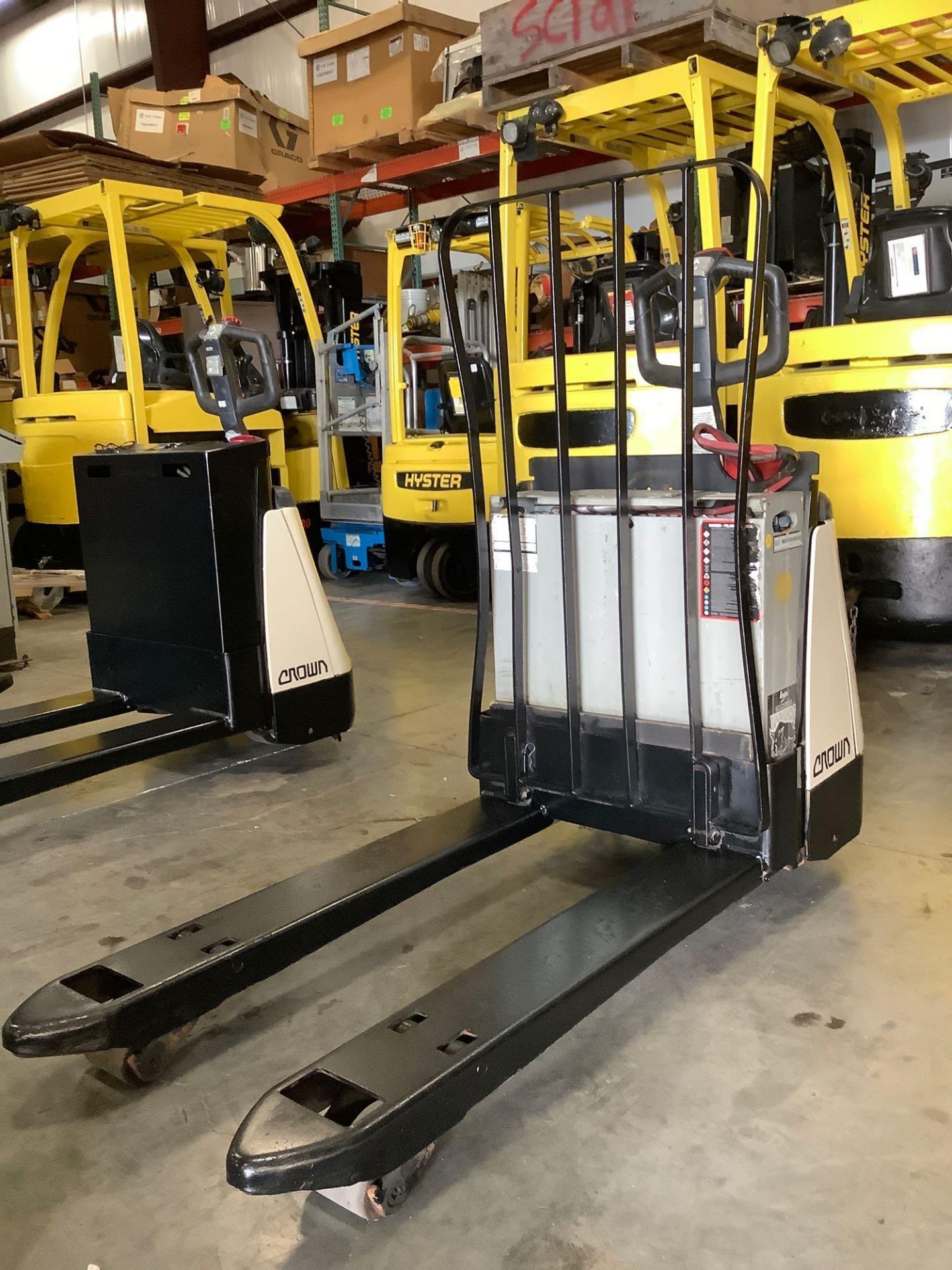 CROWN ELECTRIC WALK BEHIND PALLET JACK MODEL WP2035-45 - Image 2 of 10