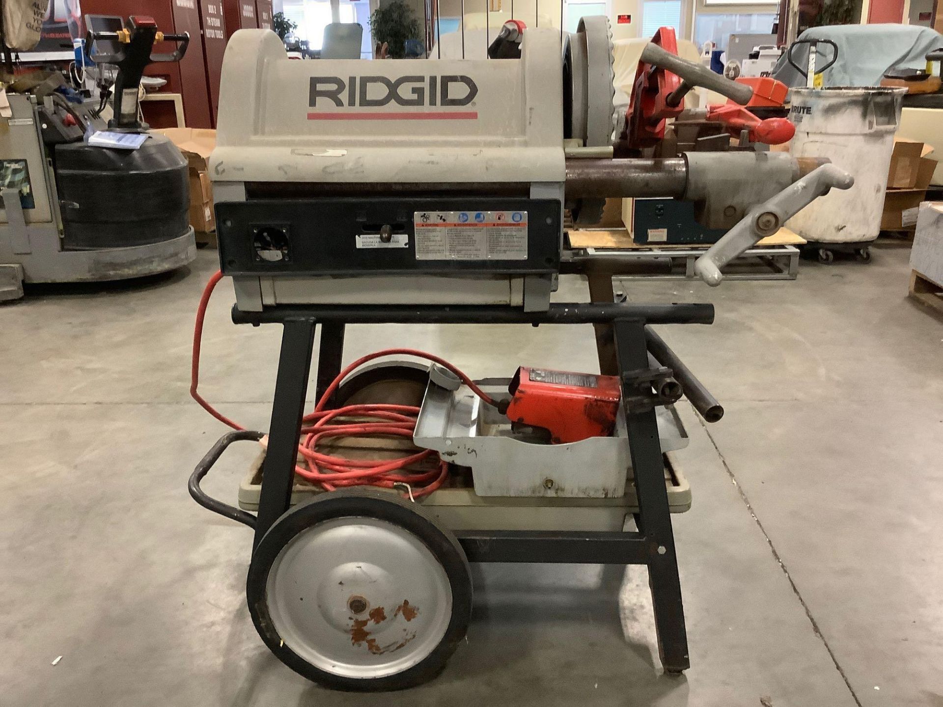 2013 ELECTRIC RIDGID PIPE THREADER MODEL 1224 WITH STAND, APPROX 120 VOLTS,APPROX AMP 15,APPROX HZ 6 - Image 5 of 10