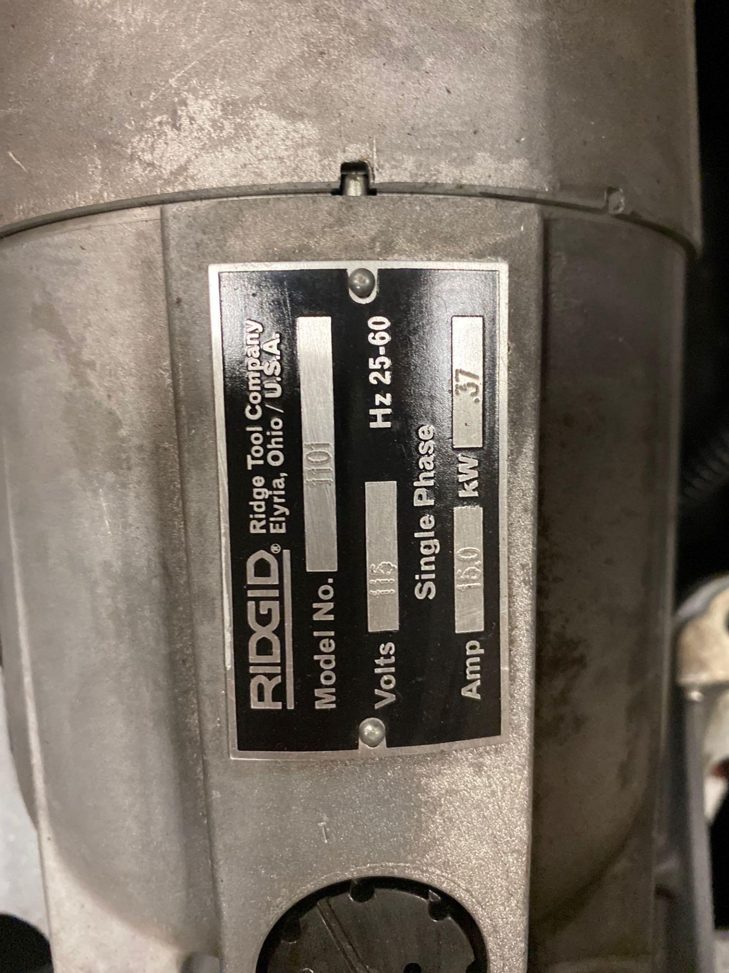 RIDGID 535 SERIES CHUCK MACHINE, FOOT PEDAL, RUNS - Image 9 of 9