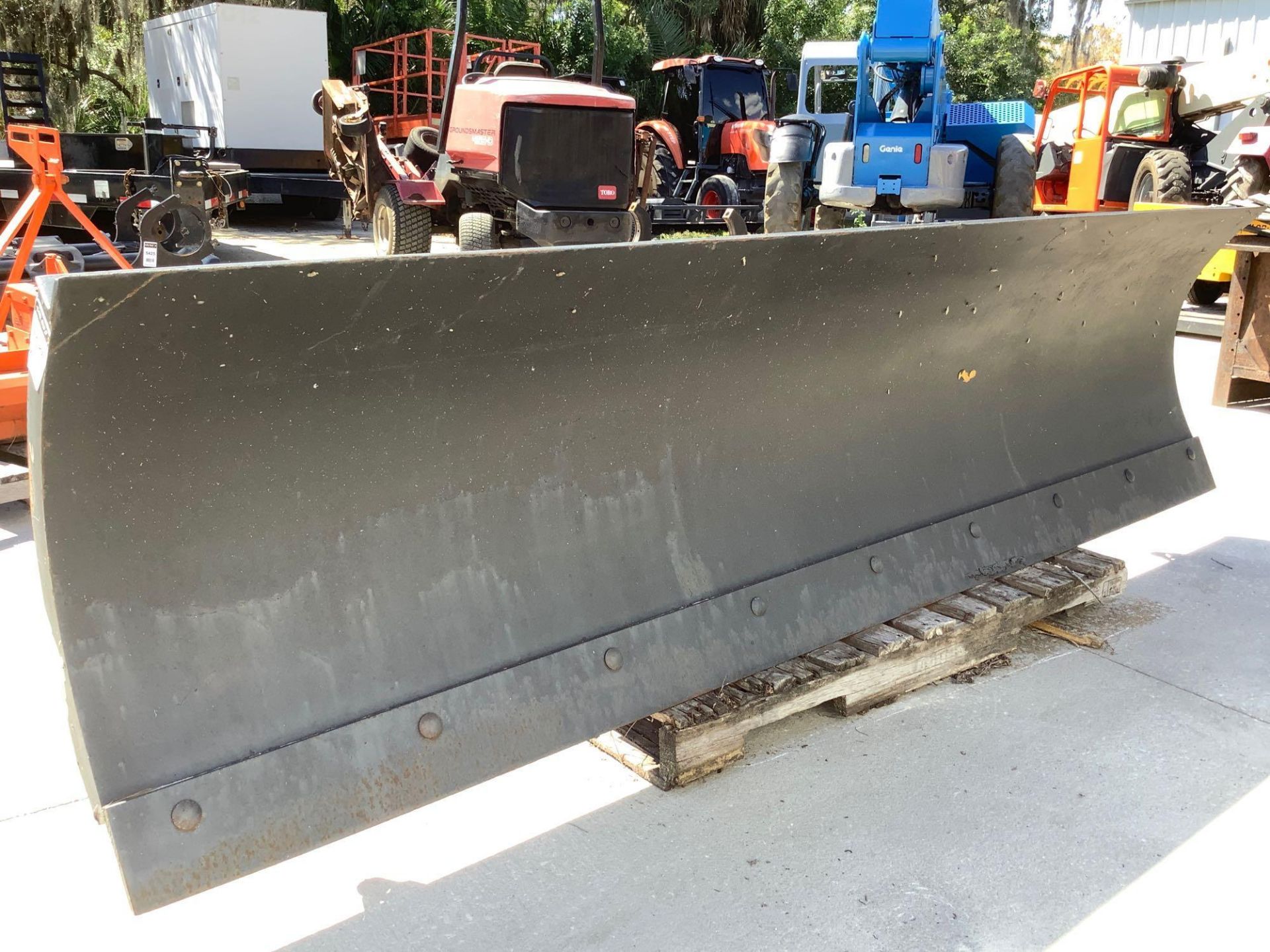 SKID STER PLOW ATTACHMENT APPROX 8FT LONG 2FT WIDE