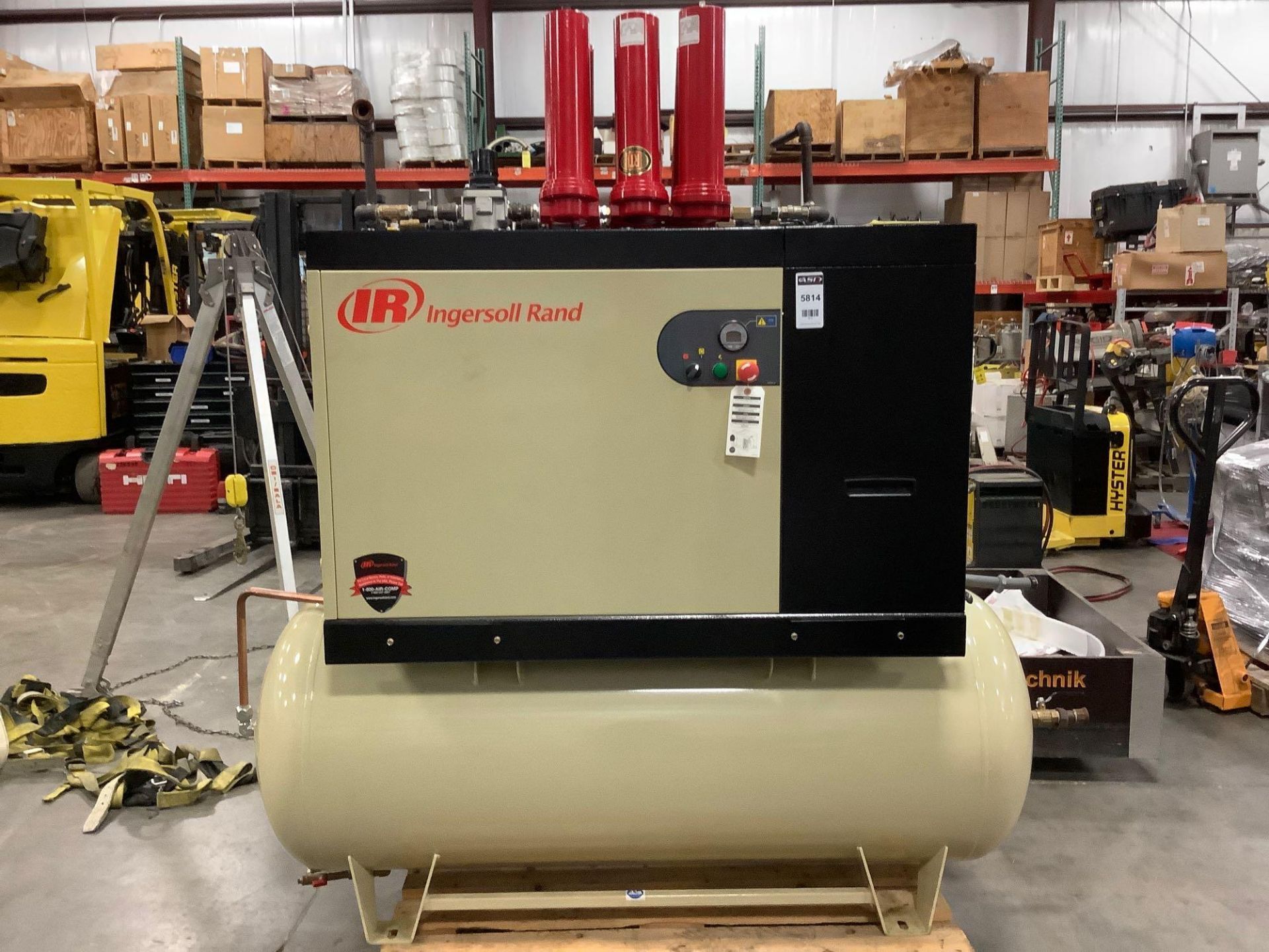 INGERSOLL RAND AIR COMPRESSOR MODEL IRN15H-CC-115-H, APPROX HRS SHOWING 360; FILTERS INCLUDED RUNS A - Image 3 of 8