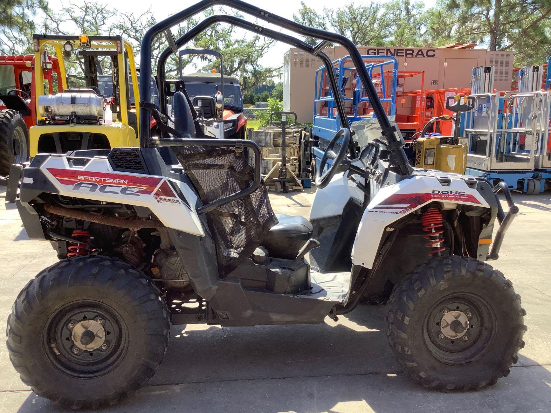 2014 POLARIS SPORTSMAN ACE WHITE LIGHTNING ATV MODEL A14BH33AJ , GAS POWERED, 4WD, RUNS AND OPERATES - Image 6 of 12