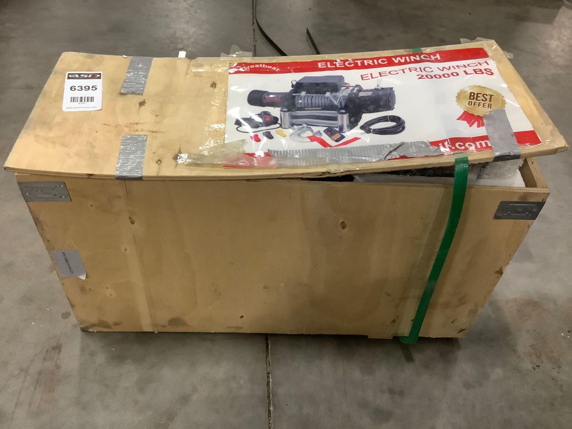 UNUSED GREATBEAR ELECTRIC WINCH, APPROX 20000LBS , APPROX 12 VOLTS