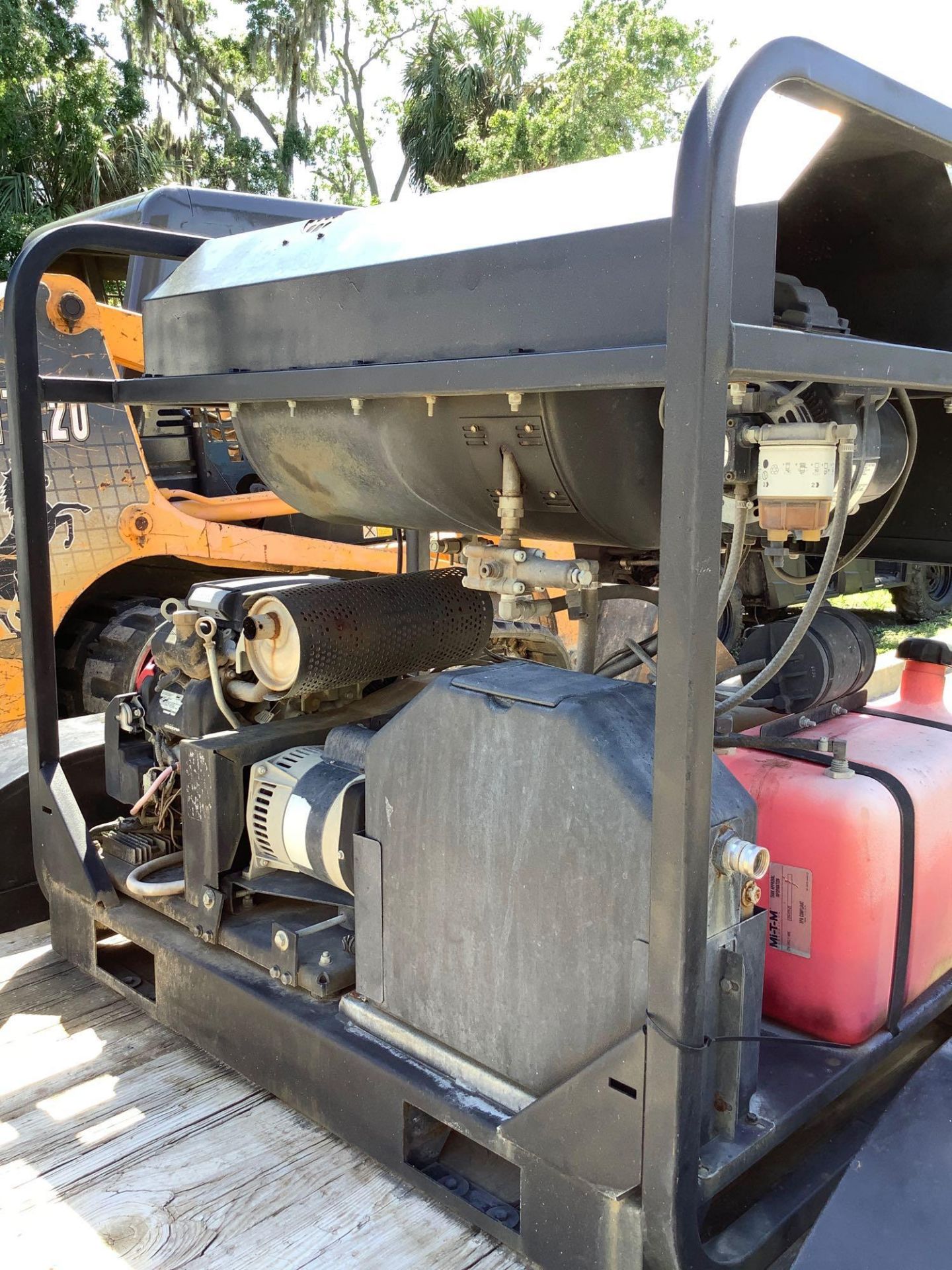 TRAILER MOUNTED HEATED PRESSURE WASHER SYSTEM, DUAL AXLE TRAILER, STORAGE BOX, BILL OF SALE ONLY, RU - Image 16 of 17