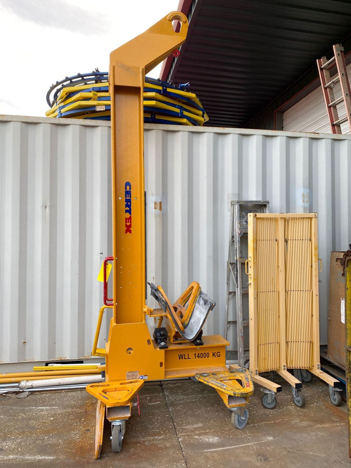 2019 CERTEX LIFTING BEAM FOR TIP END TYPE LM-074271, 14,000 KG CAP, ATTACHMENTS AND WEIGHTS INCLUDED
