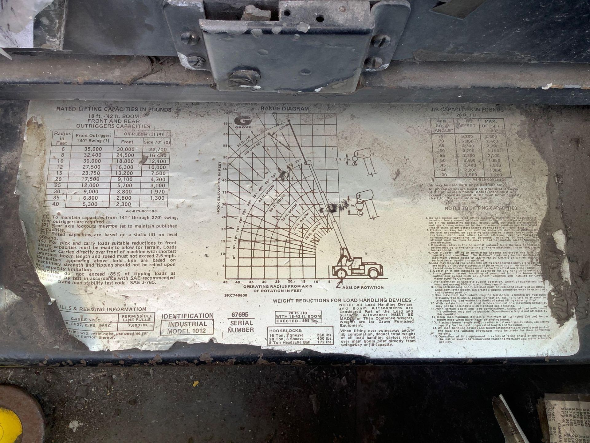 GROVE TRUCK CRANE MODEL IND1012, HYDRAULIC, TELESCOPIC, DIESEL,OUTRIGGER, RUNS AND OPERATES - Image 18 of 18