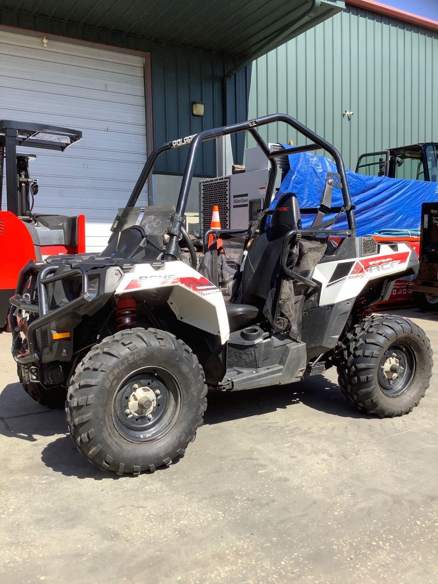 2014 POLARIS SPORTSMAN ACE WHITE LIGHTNING ATV MODEL A14BH33AJ , GAS POWERED, 4WD, RUNS AND OPERATES