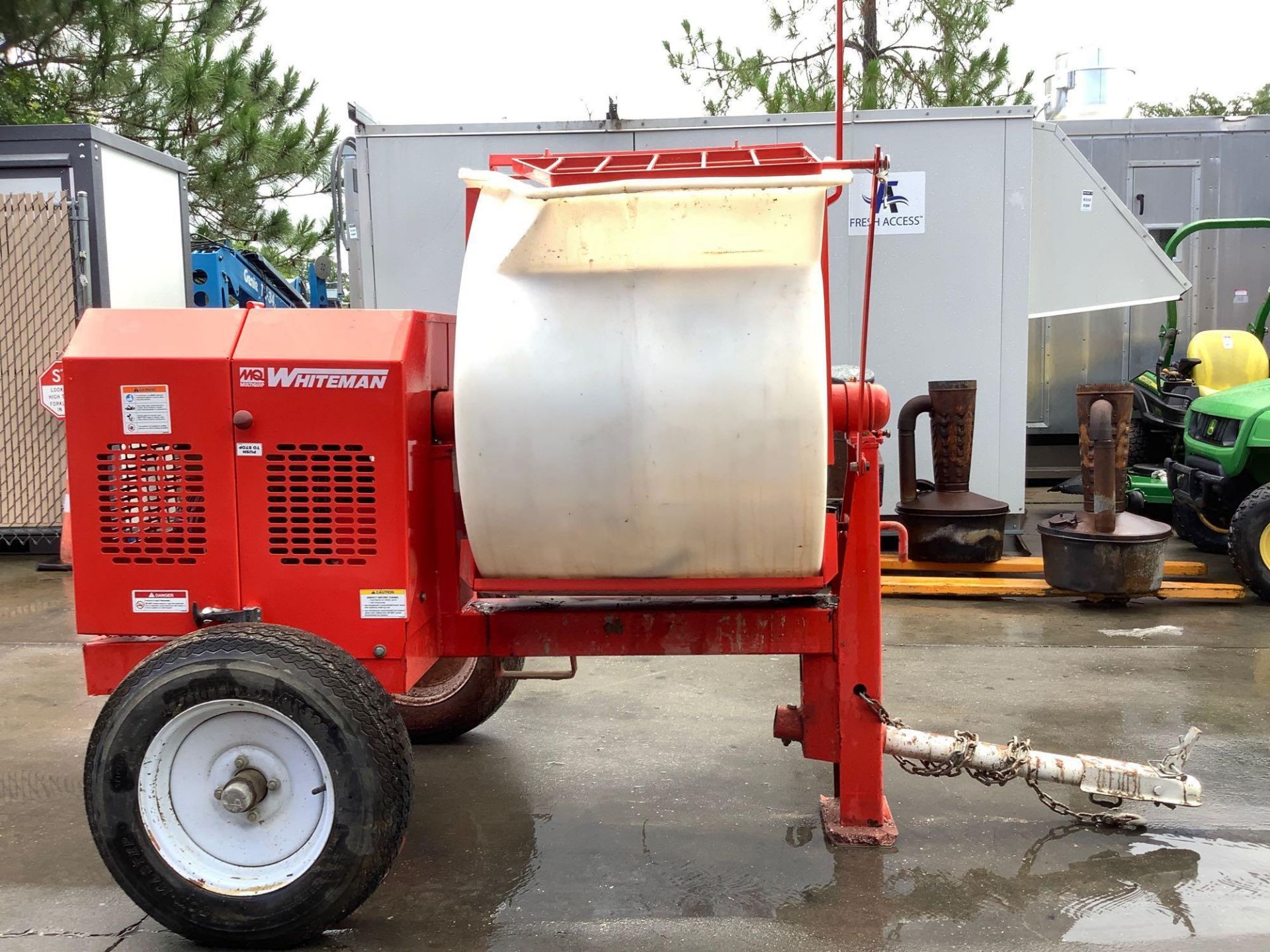 MQ MULTIQUIP WHITEMAN POLY DRUM MORTAR MIXER MODEL WM90PH3, TRAILER MOUNTED, ELECTRIC, HONDA GX240 E - Image 7 of 13