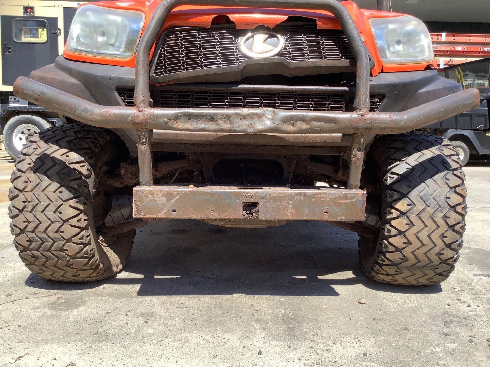 2016 KUBOTA UTV MODEL RTV-X1140, DIESEL, KUBOTA ENGINE, CREW CAB, HYDRAULIC DUMP BED, DAMAGED DURING - Image 9 of 13