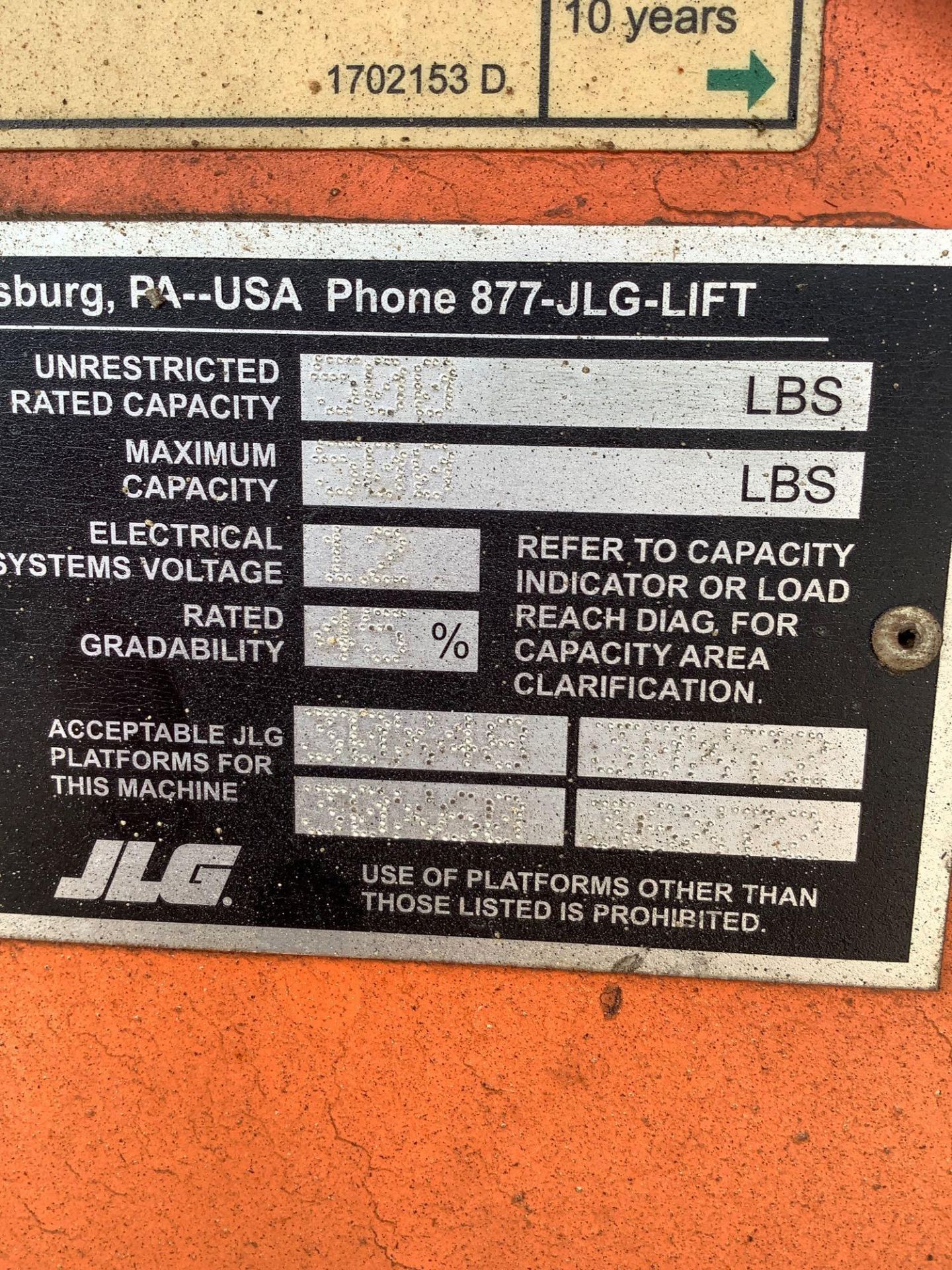 JLG BOOM LIFT MODEL 450AJ SII, DIESEL, APPROX MAX PLATFORM HEIGHT 45FT, APPROX MAX HORIZONTAL REACH - Image 18 of 18