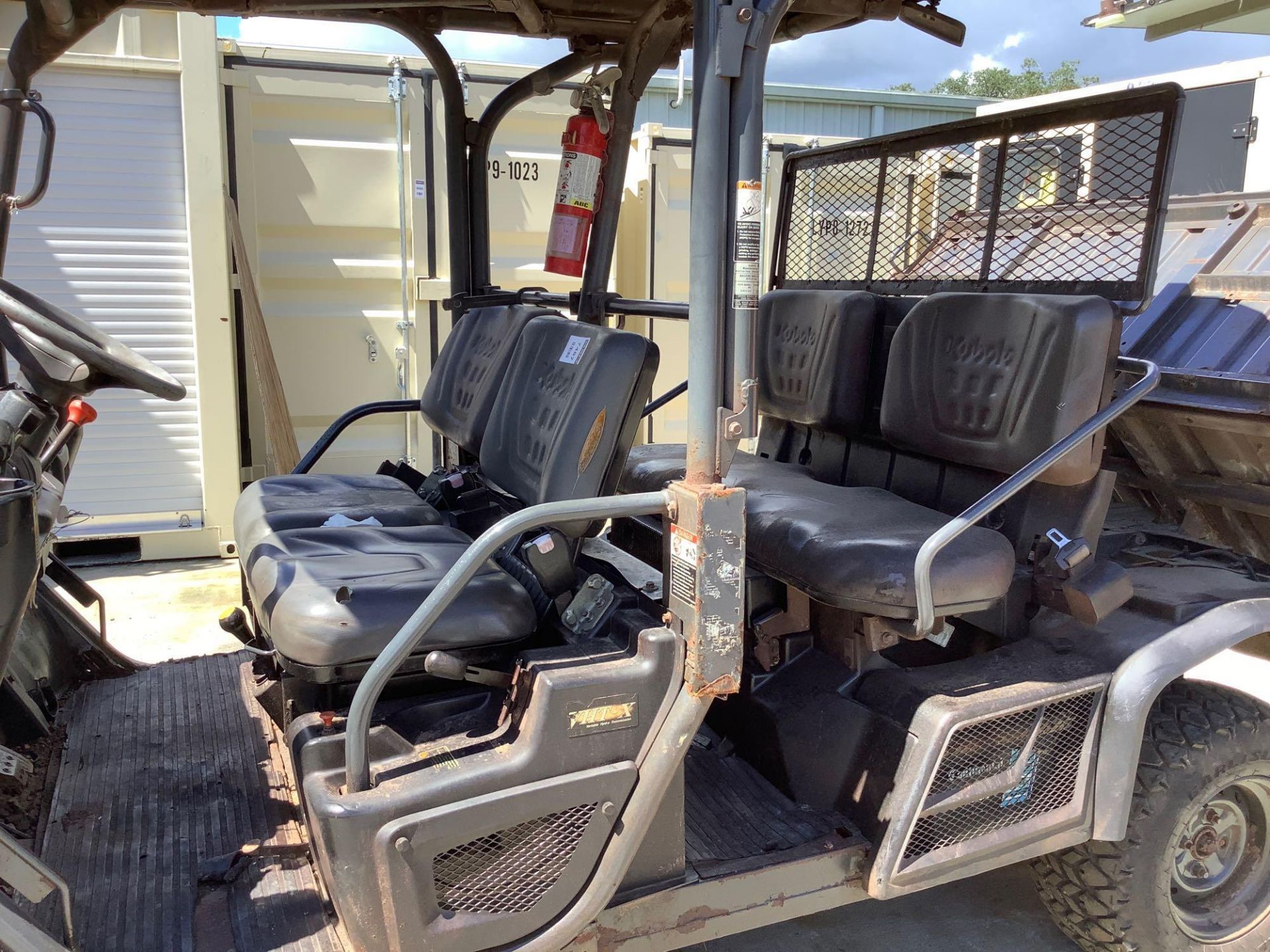 2016 KUBOTA UTV MODEL RTV-X1140, DIESEL, KUBOTA ENGINE, CREW CAB, HYDRAULIC DUMP BED, DAMAGED DURING - Image 10 of 13