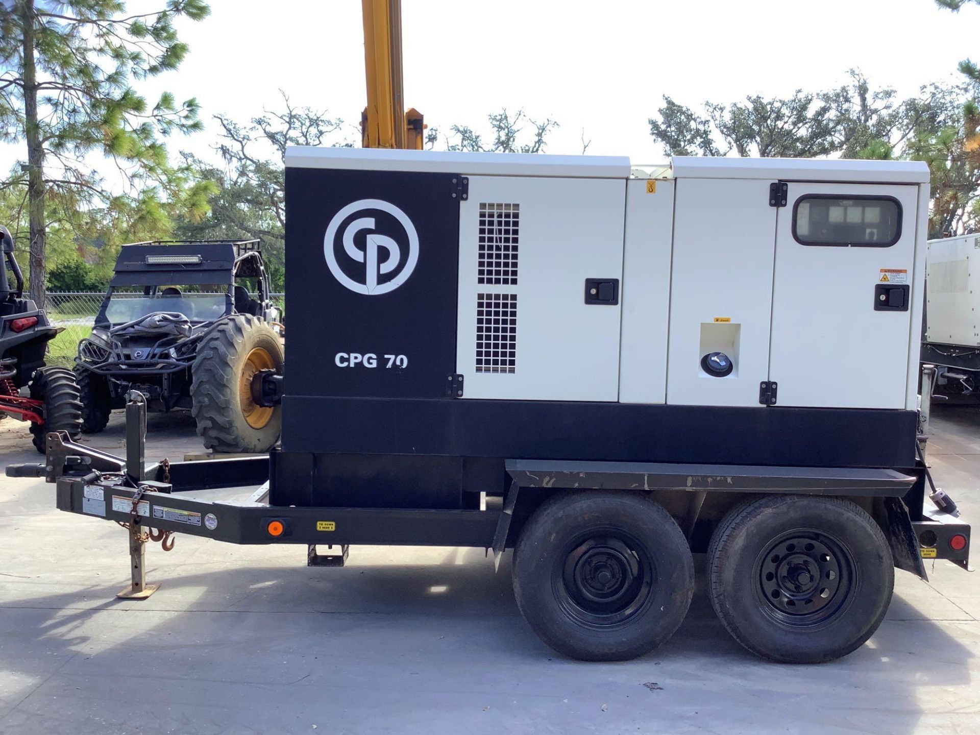 CPG 70 AC GENERATOR MODEL CPG 70 W/EB TRAILER, TRAILER MOUNTED, JOHN DEERE ENGINE, DIESEL, APPROX MA - Image 3 of 22