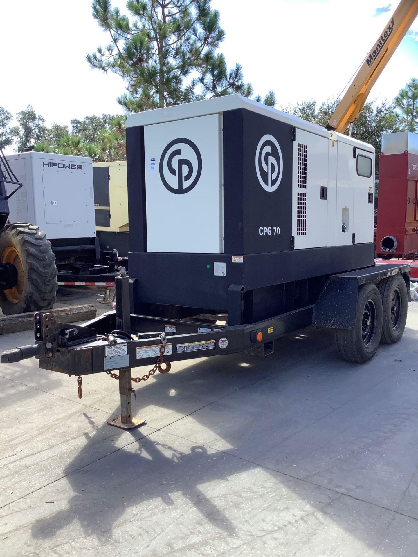 CPG 70 AC GENERATOR MODEL CPG 70 W/EB TRAILER, TRAILER MOUNTED, JOHN DEERE ENGINE, DIESEL, APPROX MA - Image 2 of 22