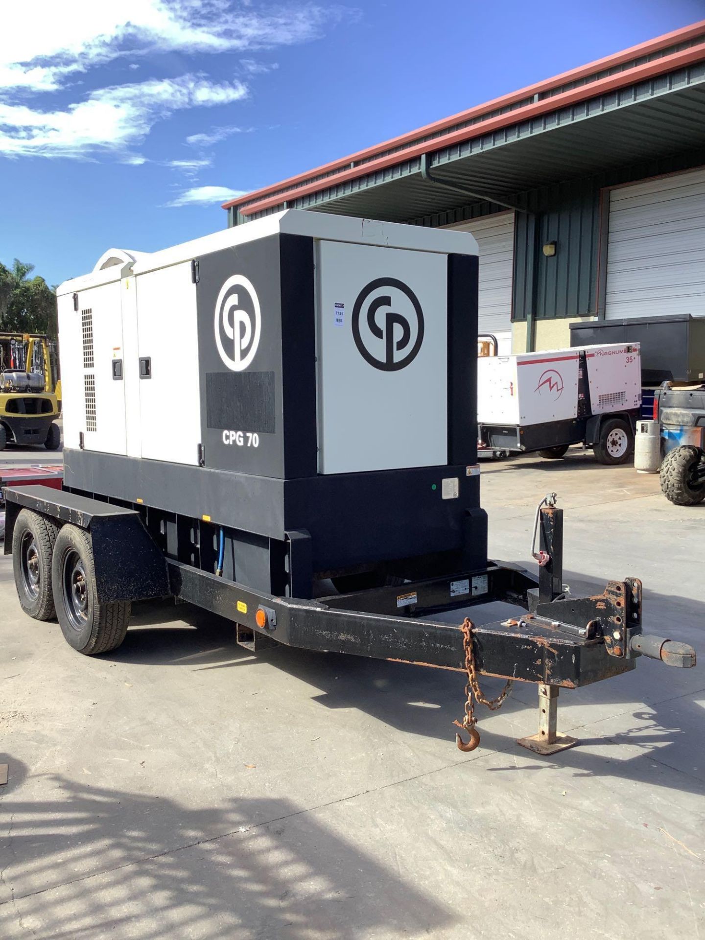 CPG 70 AC GENERATOR MODEL CPG 70 W/EB TRAILER, TRAILER MOUNTED, JOHN DEERE ENGINE, DIESEL, APPROX MA - Image 18 of 22