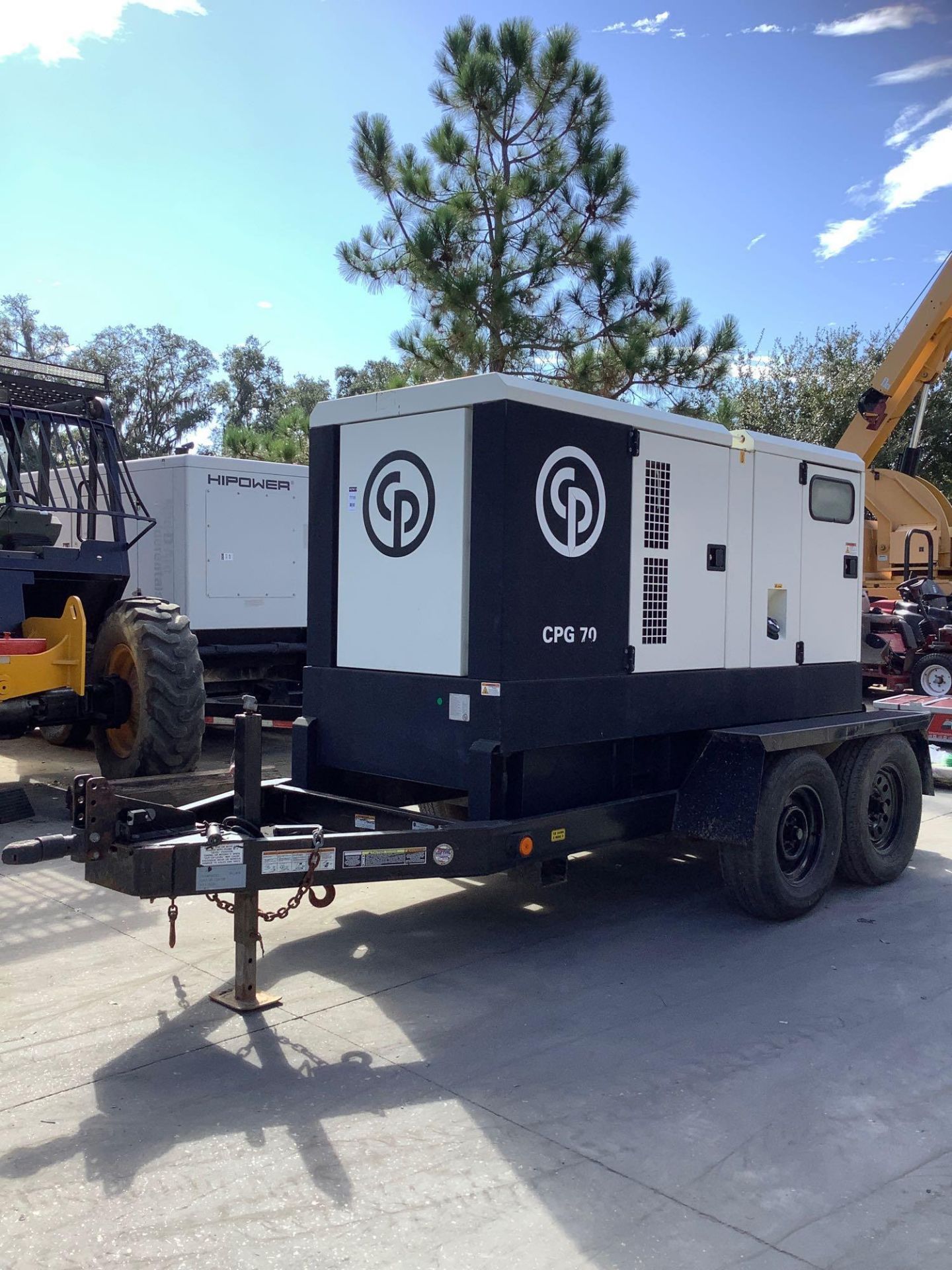 CPG 70 AC GENERATOR MODEL CPG 70 W/EB TRAILER, TRAILER MOUNTED, JOHN DEERE ENGINE, DIESEL, APPROX MA