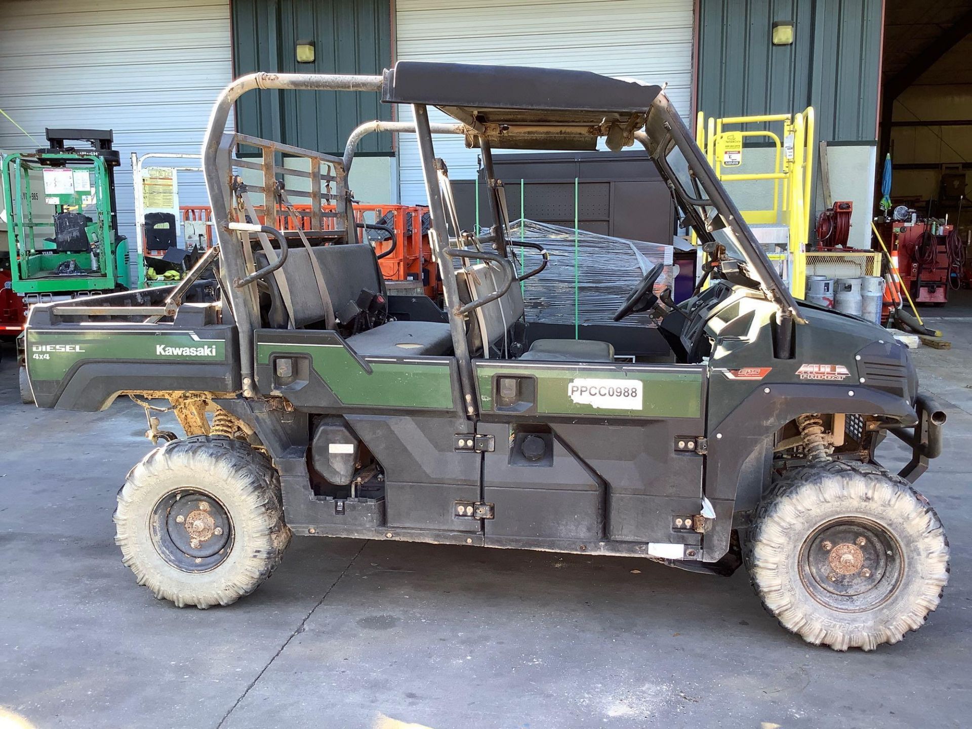 2016 KAWASAKI MULE PRO-DXT ATV, DIESEL, 4x4, CREW CAB, ELECTRIC POWER STEERING, BALL HITCH, 4WD, HAS - Image 9 of 19