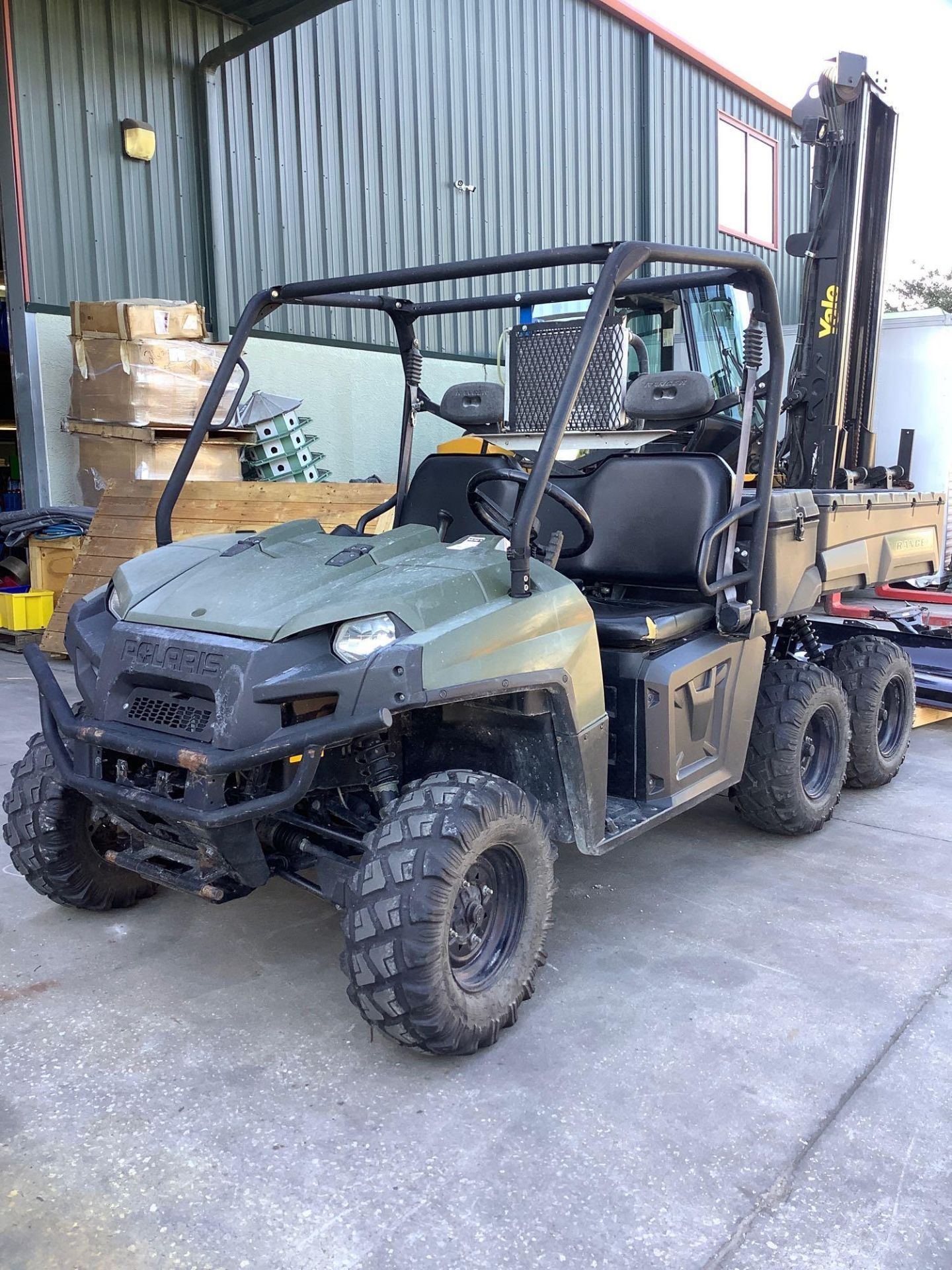 2011 POLARIS 6x6 RANGER 700, GAS POWERED, AWD, AUTOMATIC DUMP BED, STORAGE BOX APPROX 5FT LONG, HITC - Image 2 of 23