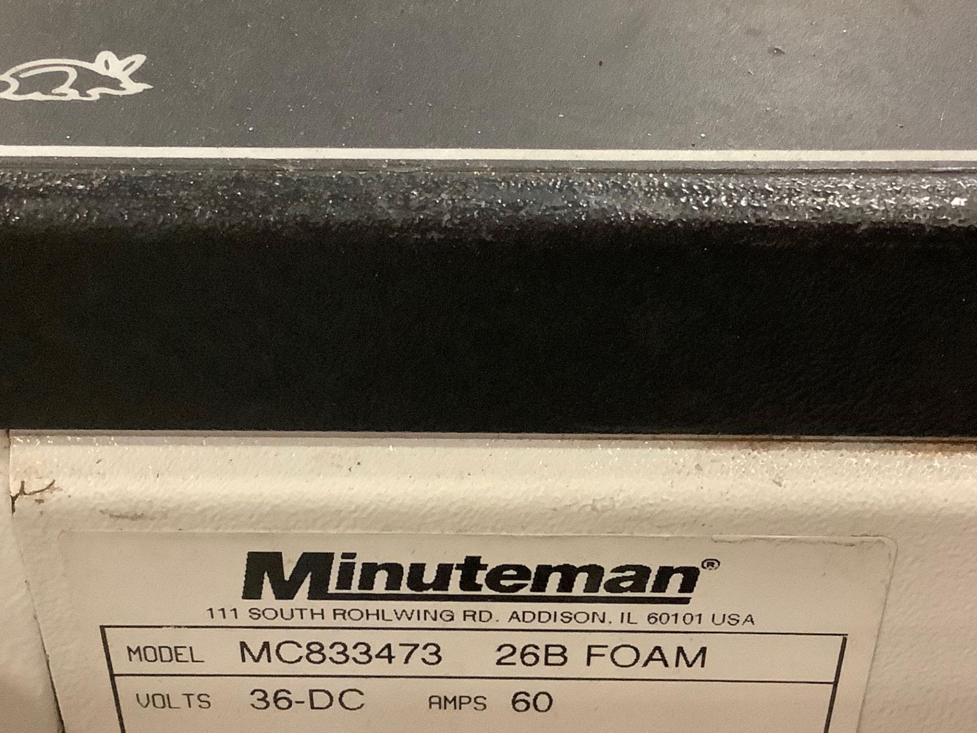 MINUTEMAN MODEL MC833473 26B FOAM, ELECTRIC, APPROX DC VOLTS 36, MINUTEMAN AUTOMATIC BATTERY CHARGER - Image 10 of 10