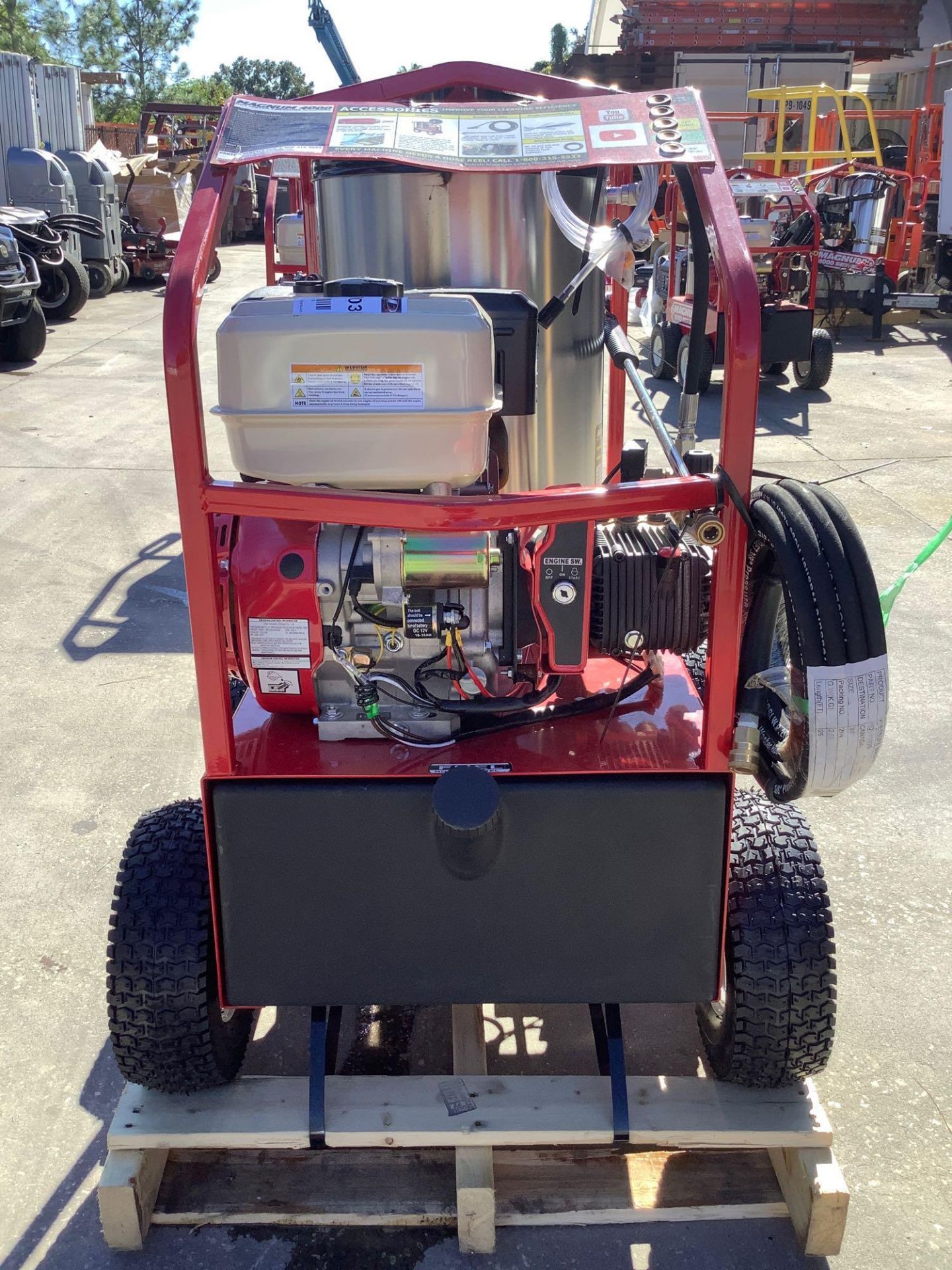 UNUSED 2021 MAGNUM 4000 SERIES GOLD HOT WATER PRESSURE WASHER,DIESEL GAS POWER, ELECTRIC START, APPR - Image 9 of 14